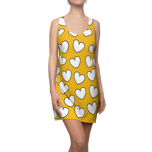 Racerback Kleid mit Herzmuster – Verspieltes Sommerkleid