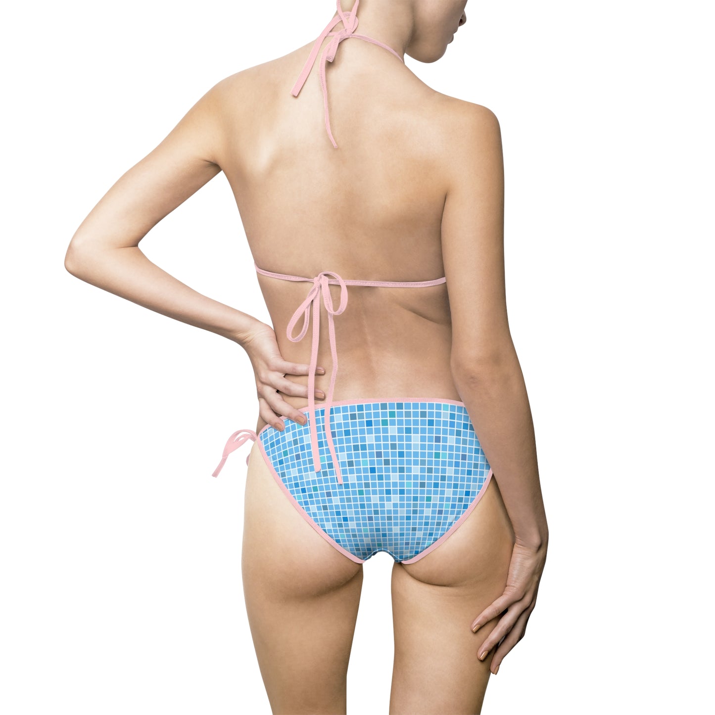 Pool Fliesen Bikini Set – Retro Geometrie Design
