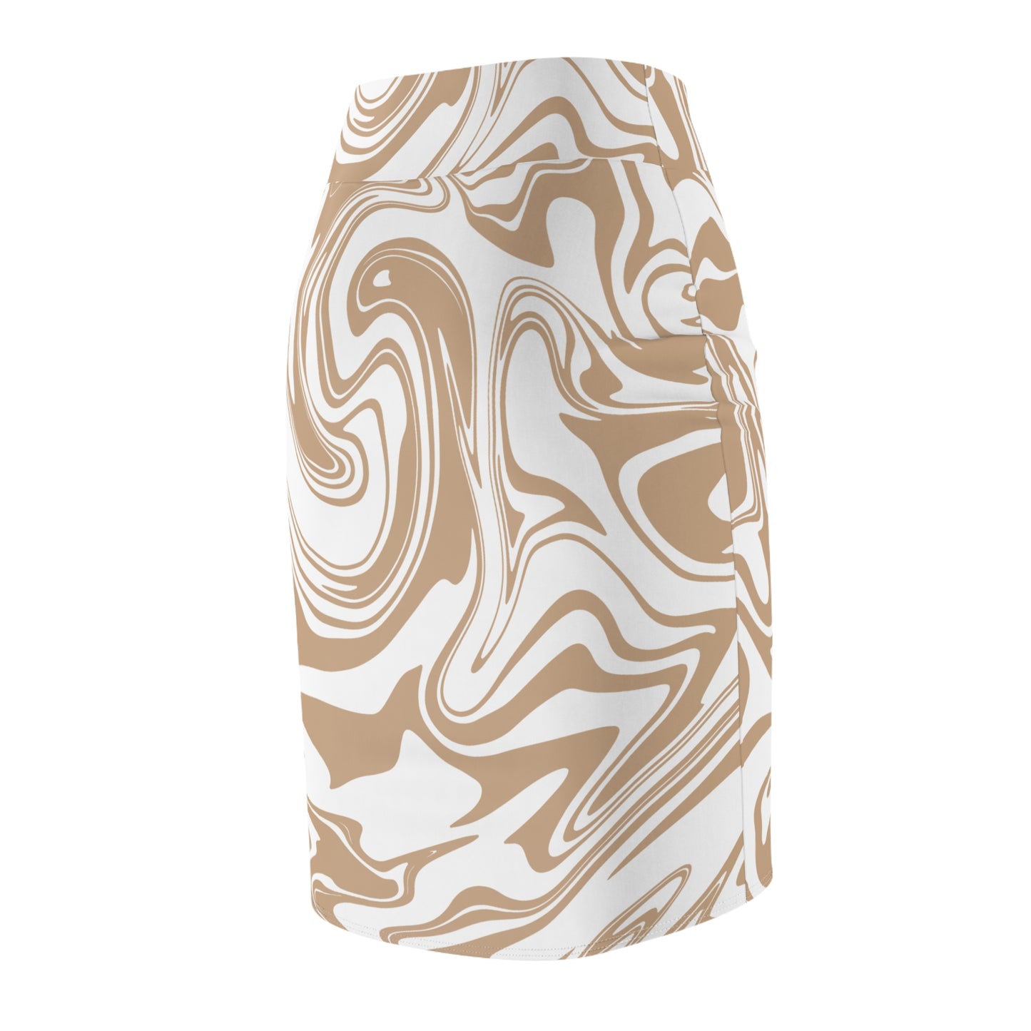 Damen Rock Marmor Print Bleistift Elegant Business Casual