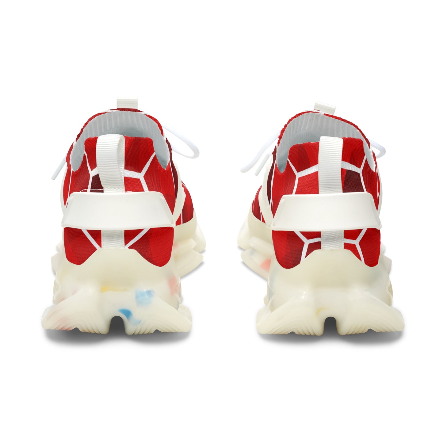 MauserDesign Damen Sneaker Rot Mesh Atmungsaktiv Bequeme Turnschuhe