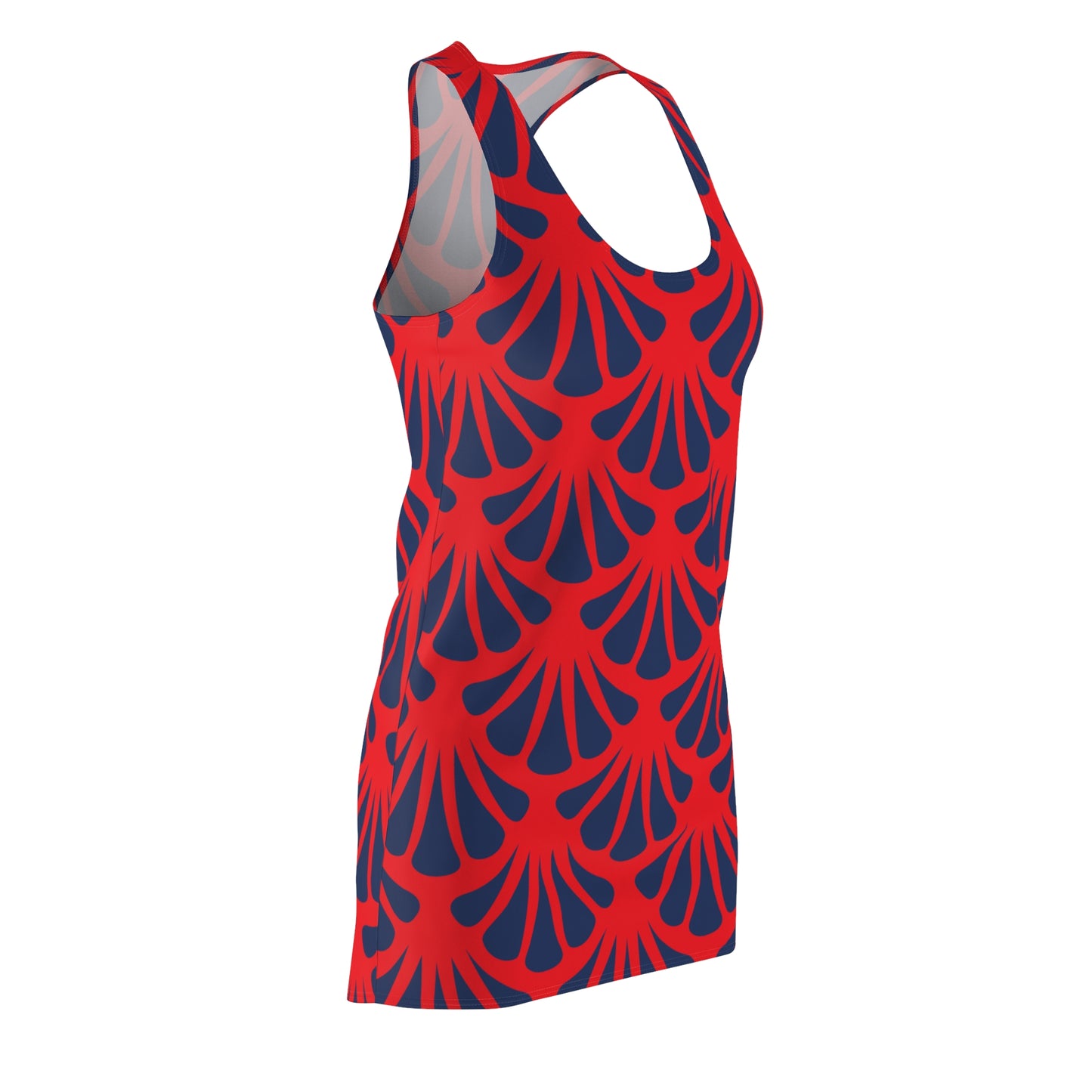 Rot Damen Kleid Nautik Racerback Sommer Strand Casual