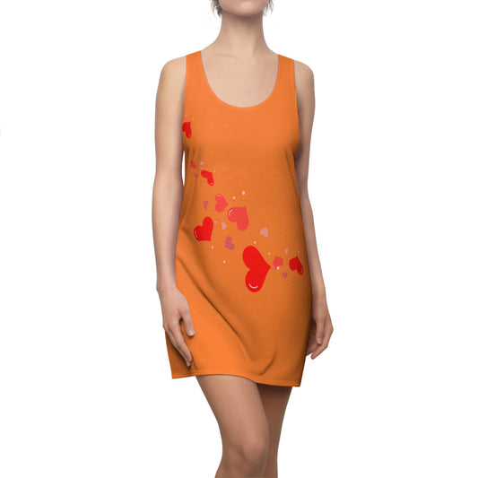 Crusta Herz Racerback Kleid – Elegantes Valentinstag Outfit