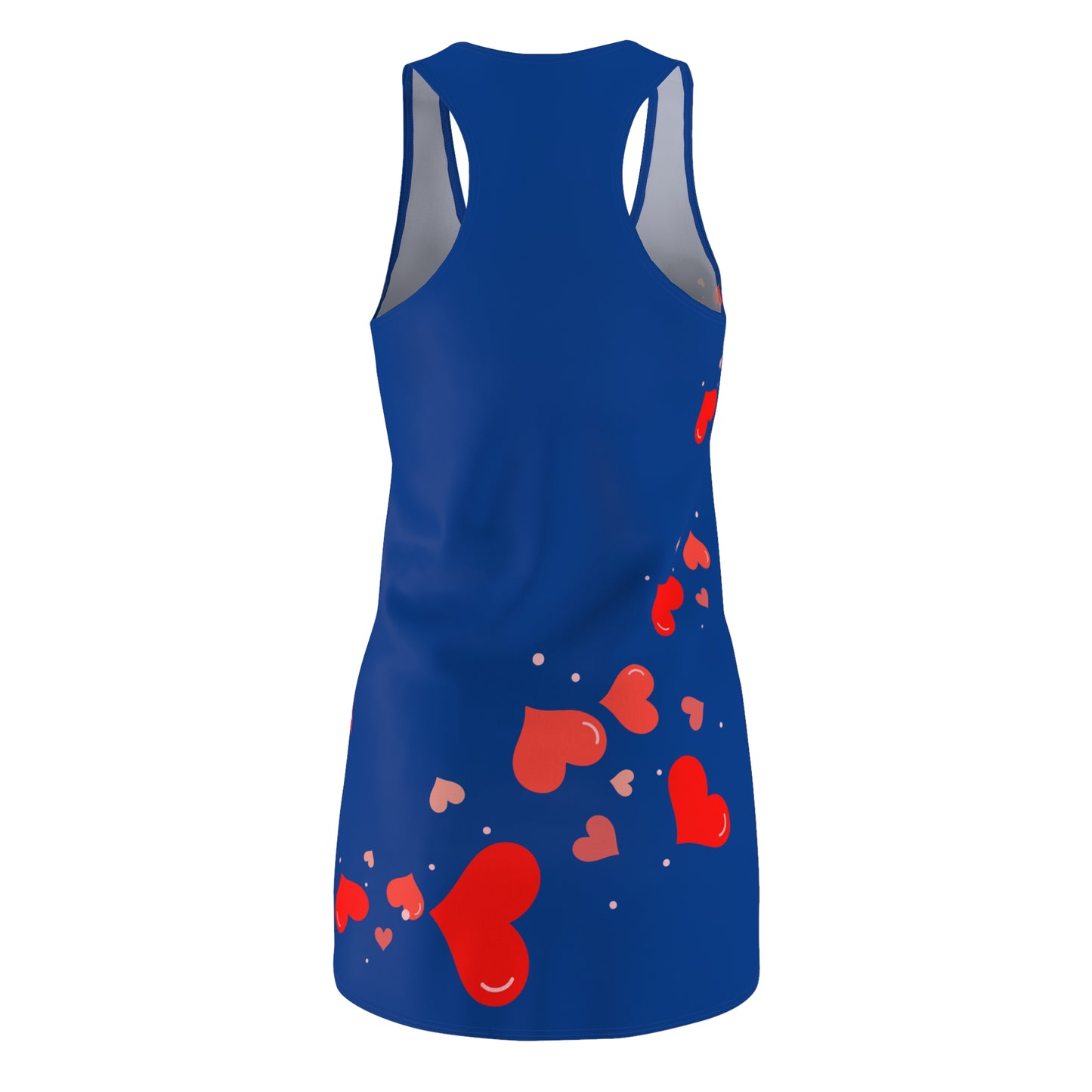 Blau Herz Racerback Kleid – Elegantes Valentinstag Outfit