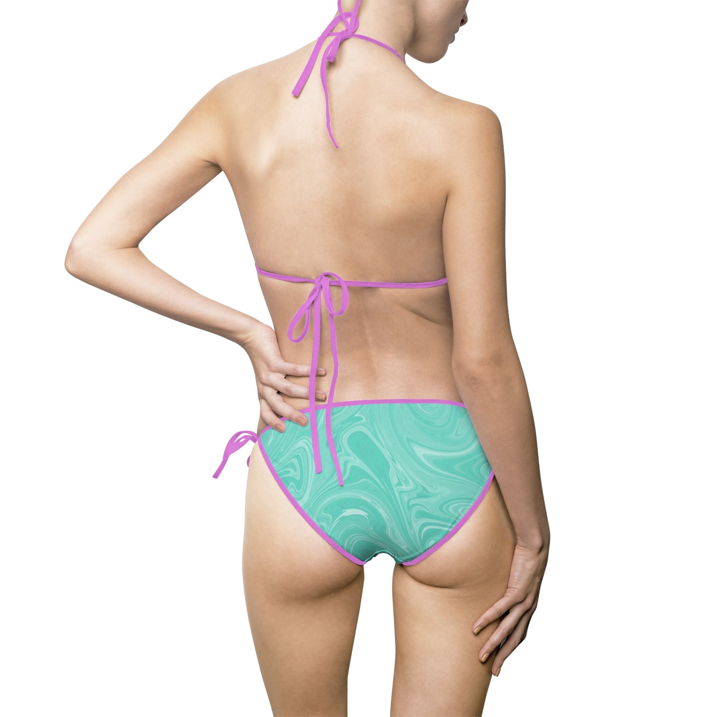 Damen Bikini Set Bedruckt Push Up Polyester Elasthan