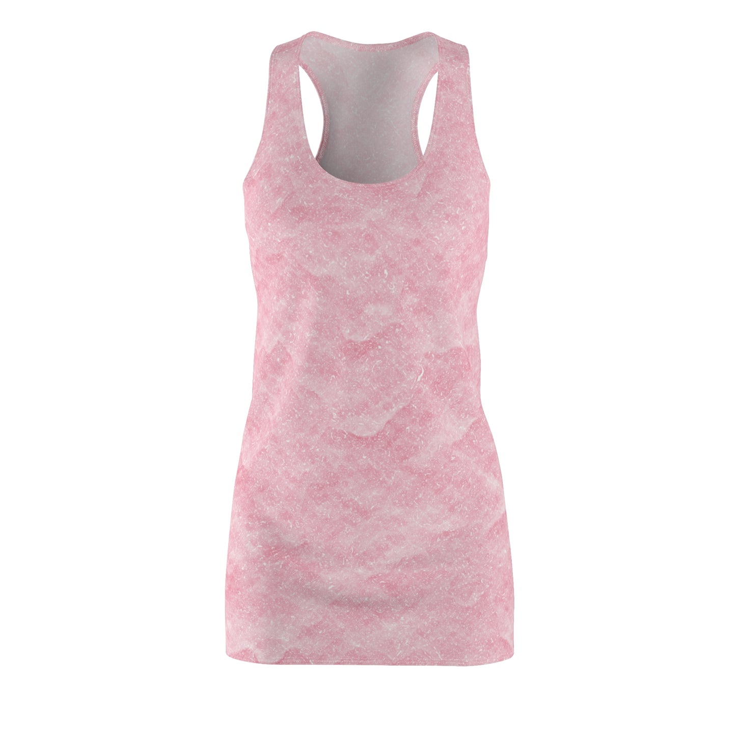 Racerback Kleid Damen – Rosa Sommerkleid mit zartem Muster
