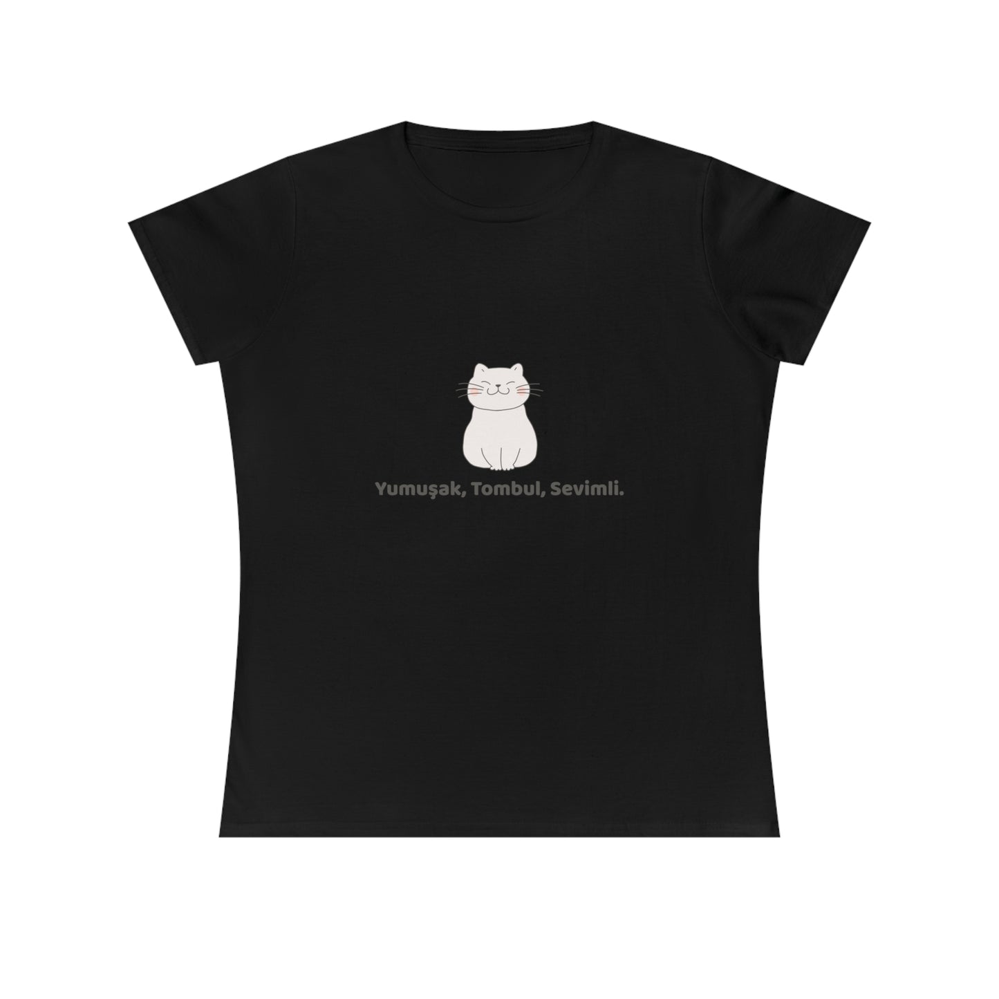 Damen T-Shirt Baumwolle – Katze Motiv, Leicht & Bequem, Casual Outfit