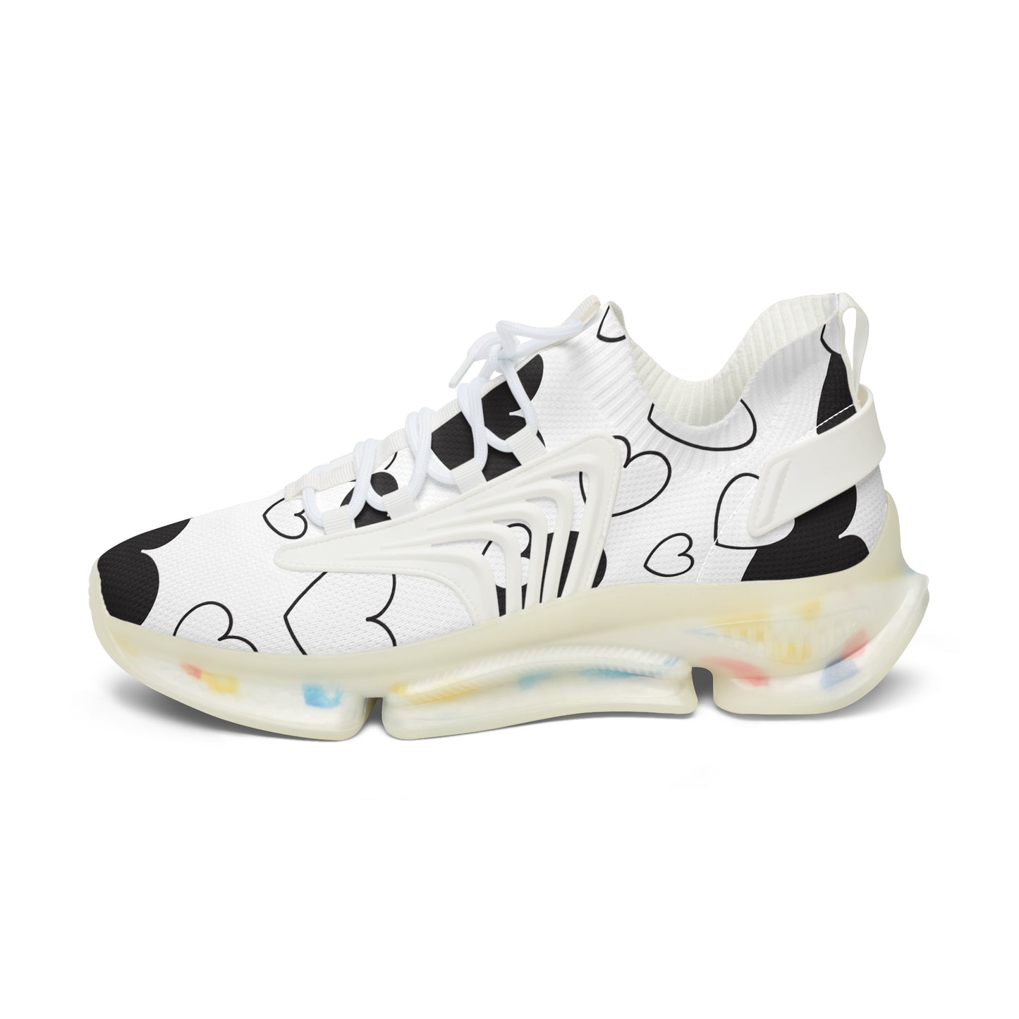 Damen Sneaker mit Herzmuster – Stylische Sportschuhe