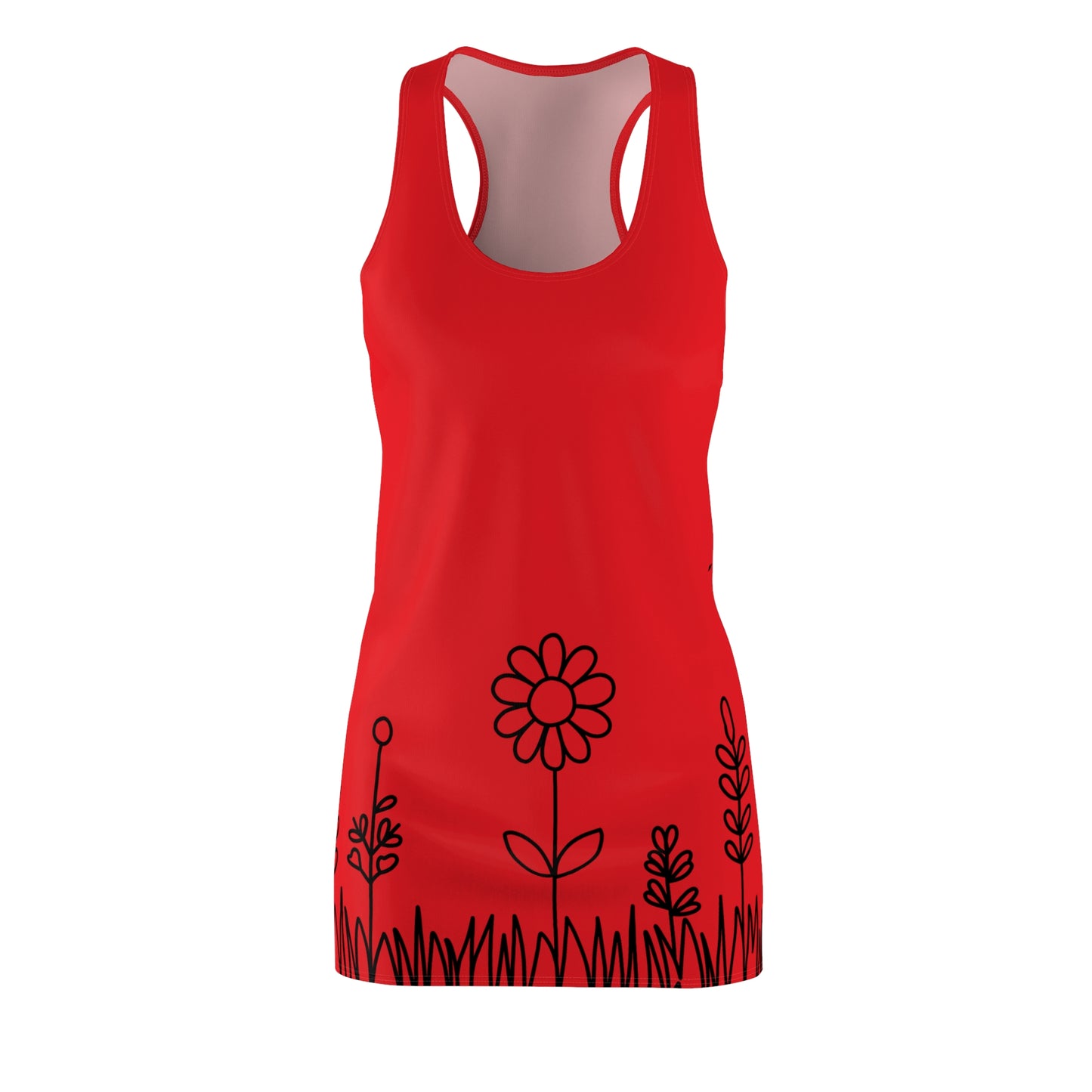 Blumen Racerback Kleid – Bequemes Sommerkleid