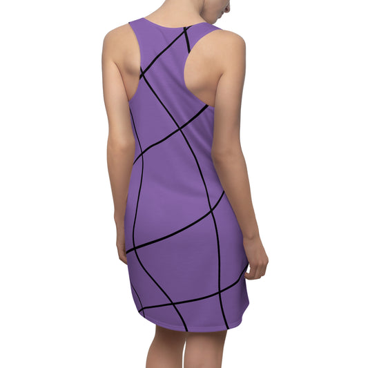Abstrakt Linien Racerback Kleid – Modernes Sommerkleid