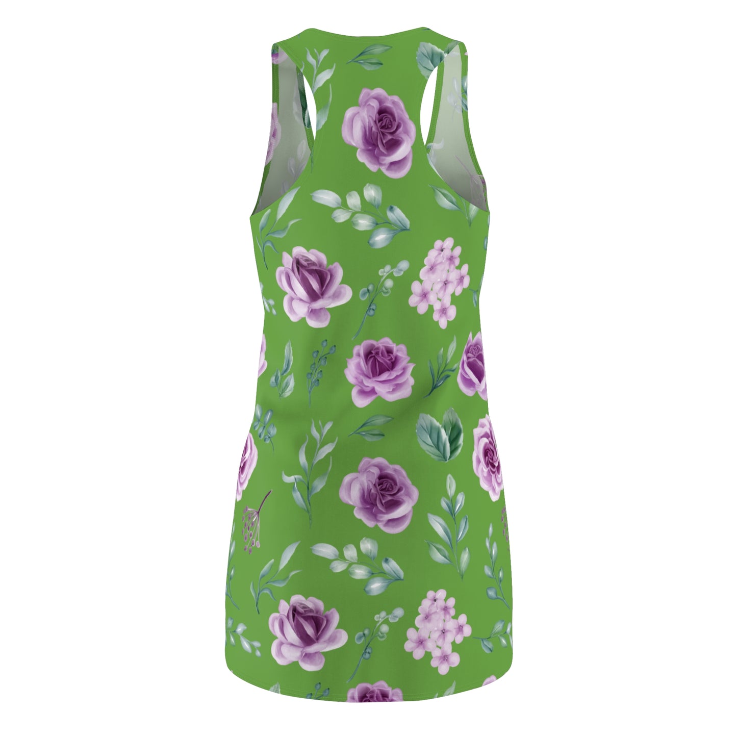 Grün Floral Racerback Kleid – Blumenkleid Sommer Damen