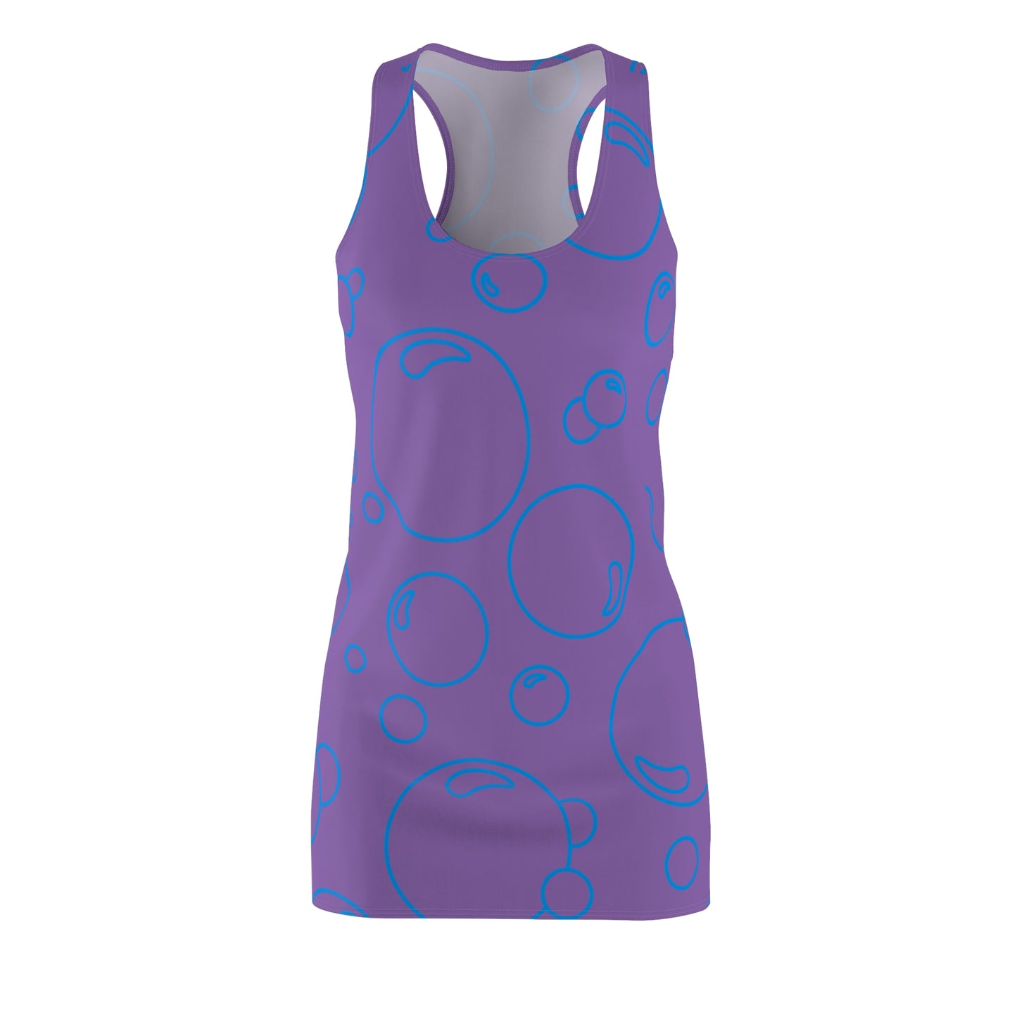 Bubble Print Racerback Kleid – helles lila Blau Sommerkleid