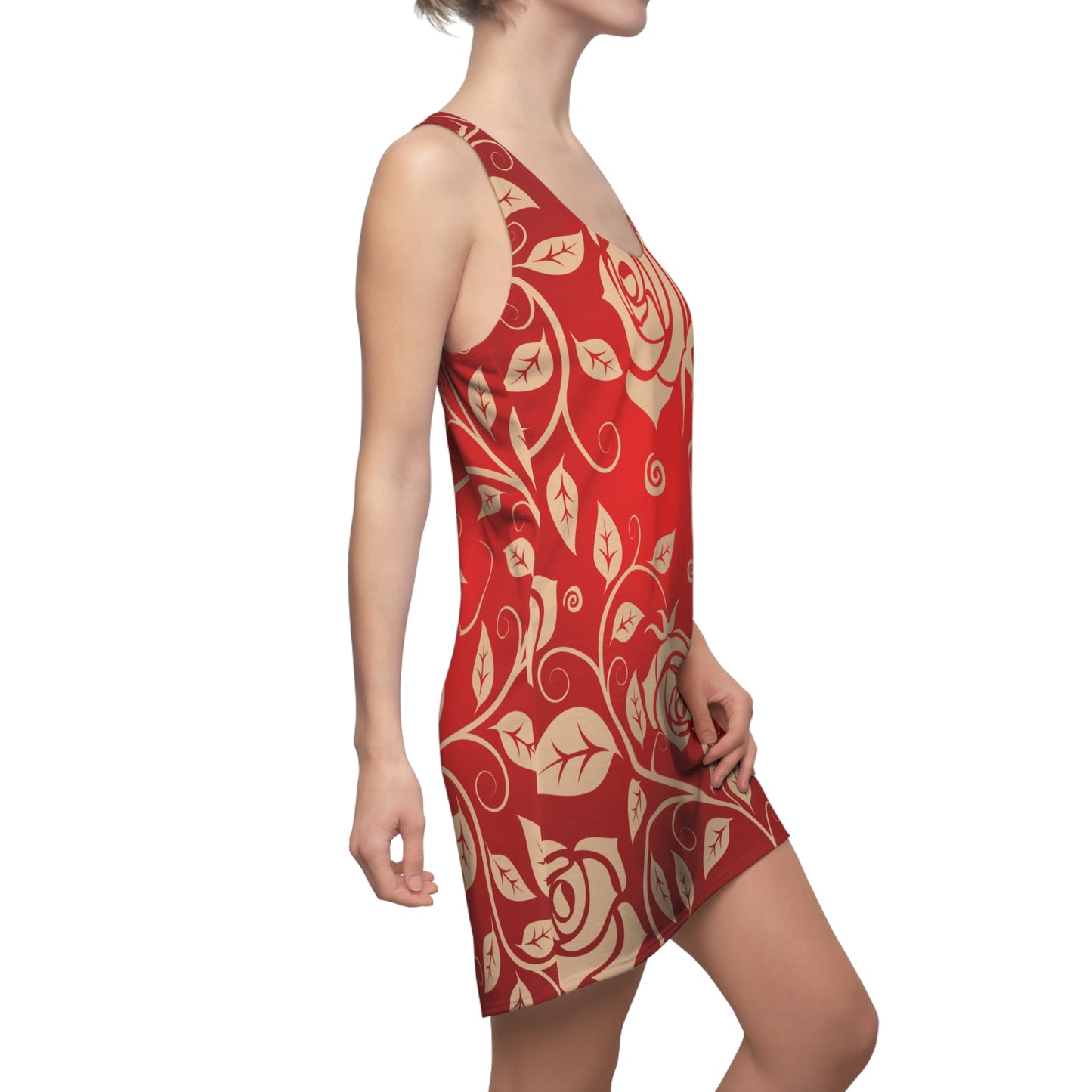 Rot Rose Racerback Kleid – Elegantes Sommerkleid