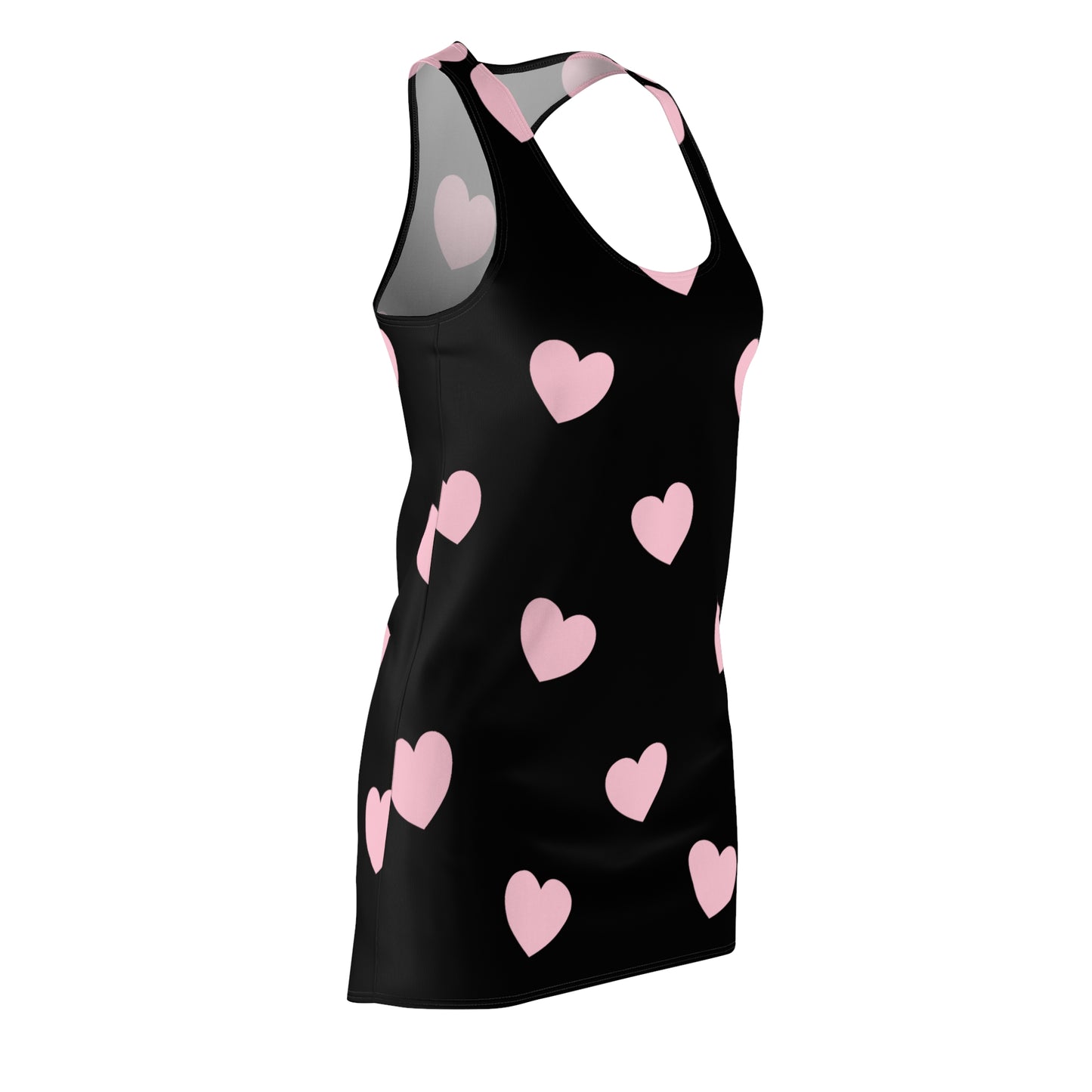 Rosa Herz Racerback Kleid – Romantisches Sommerkleid