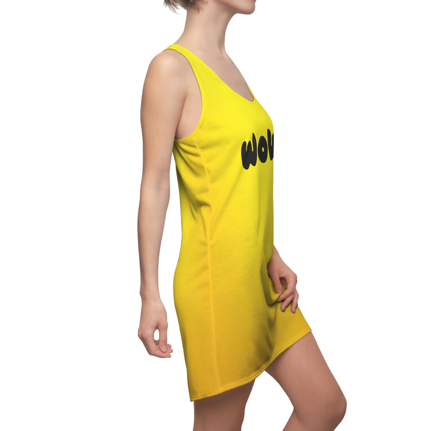 Gelb WOW Racerback Kleid – Trendiges Sommerkleid