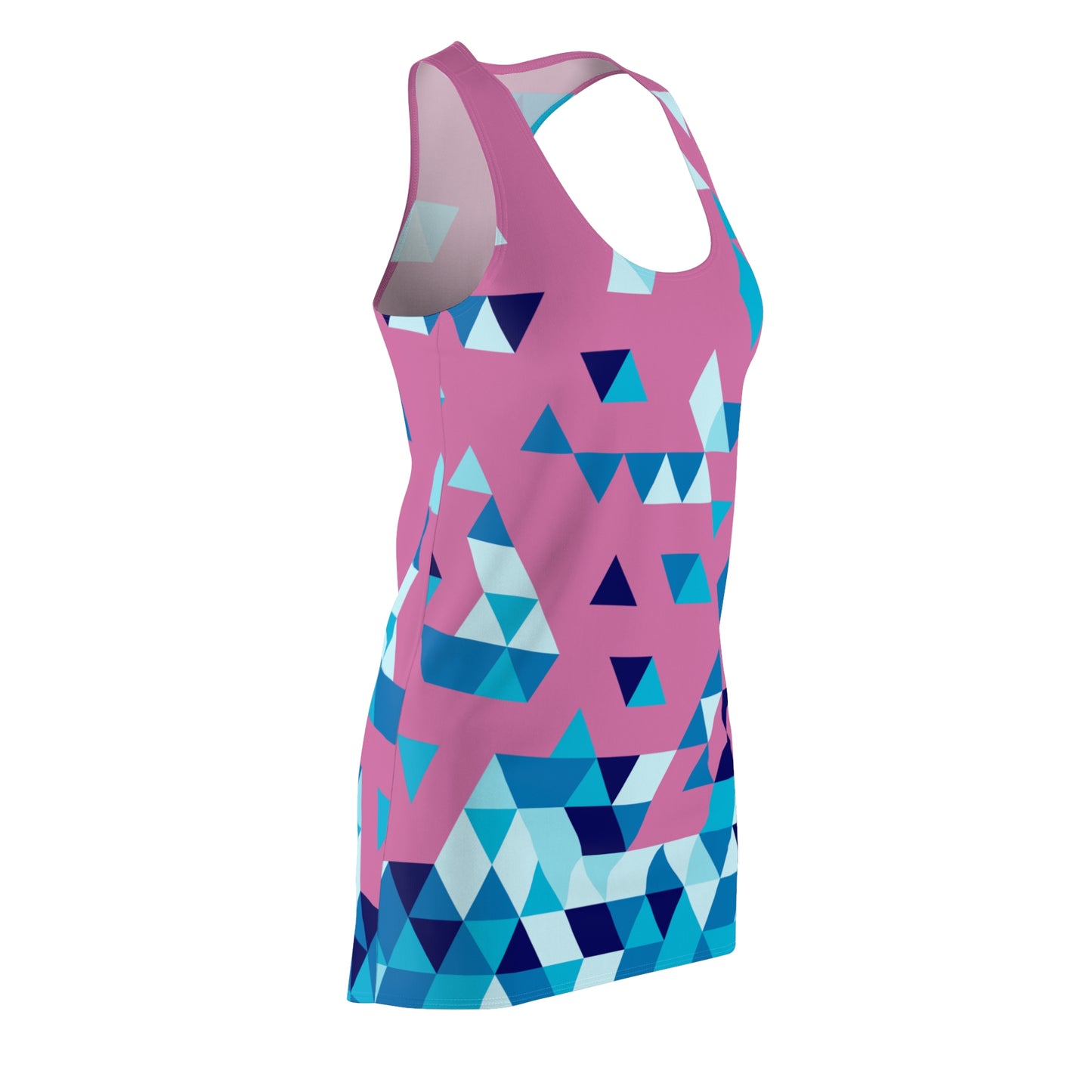 Dreieck Racerback Kleid – Blau Pink Sommerkleid