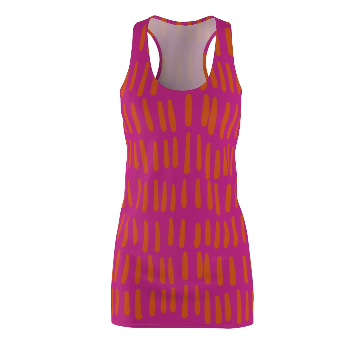Pink Orange Boho Racerback Kleid – Modernes Sommerkleid