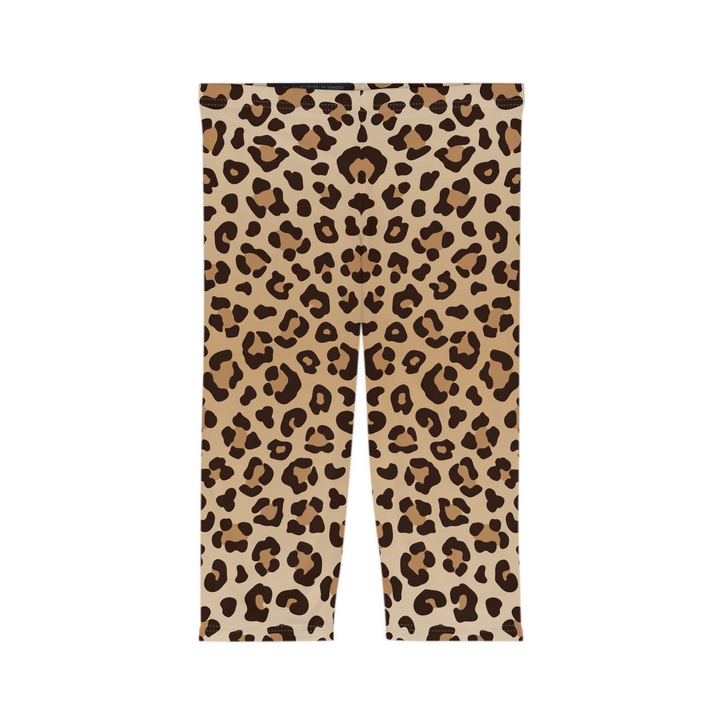 Damen Capri Leggings Leoparden Print Sport Freizeit Premium