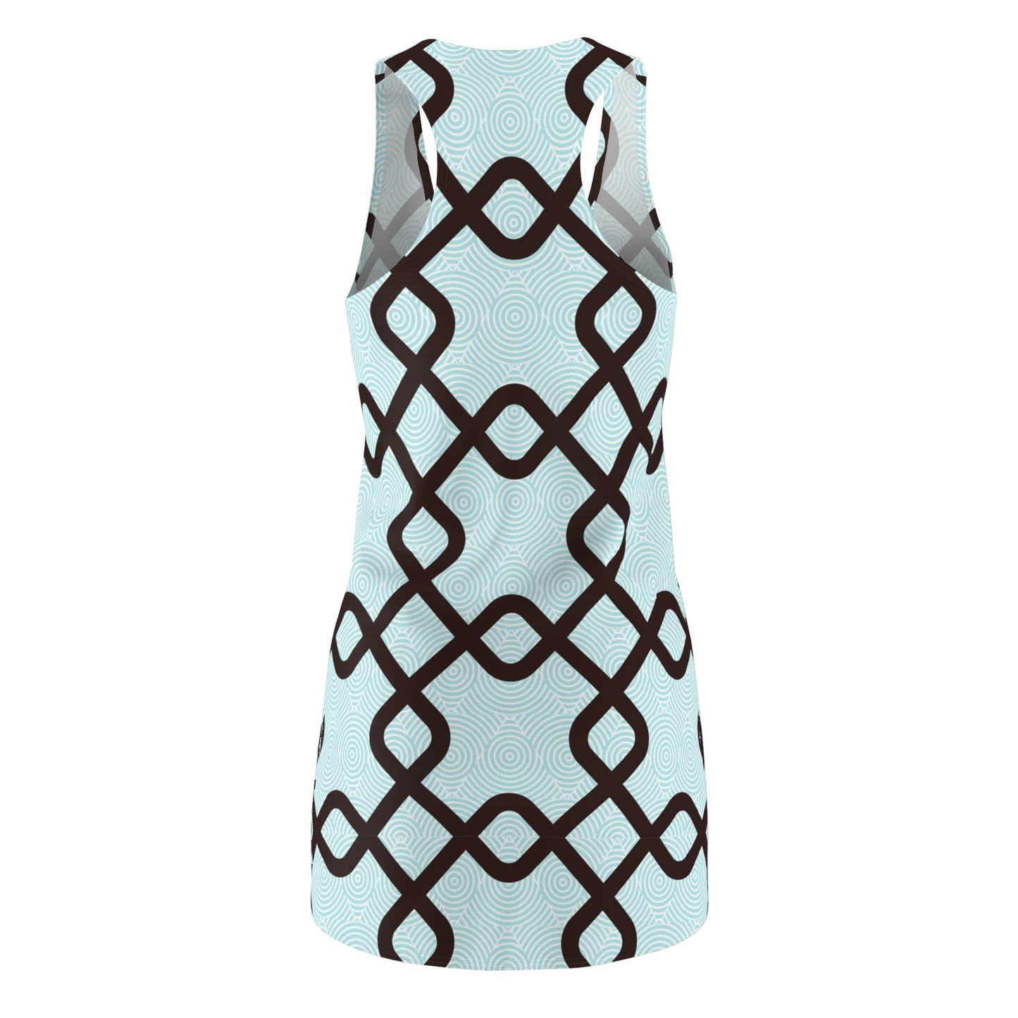 Damen Racerback Kleid mit geometrischem Muster – Sommer Freizeitkleid