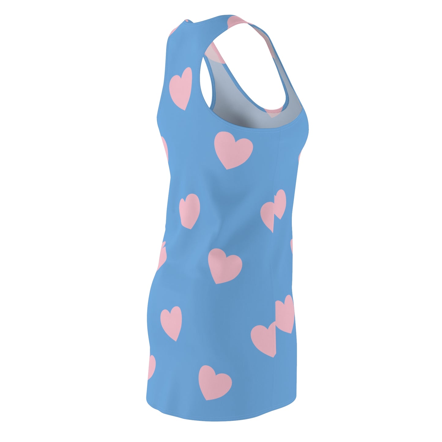 Rosa Herz Racerback Kleid – Romantisches Sommerkleid