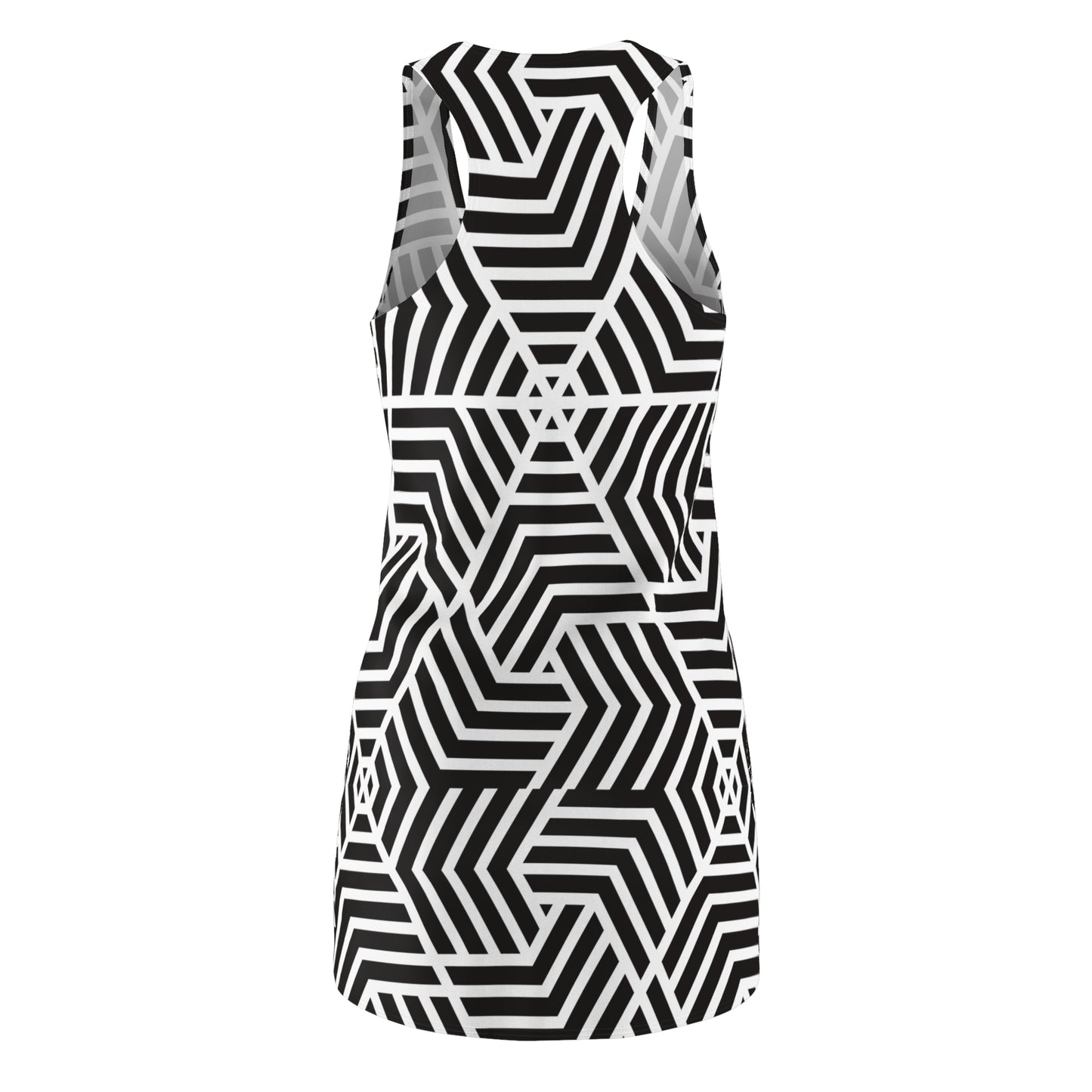 Racerback Kleid Damen – Sommerkleid mit geometrischem Muster
