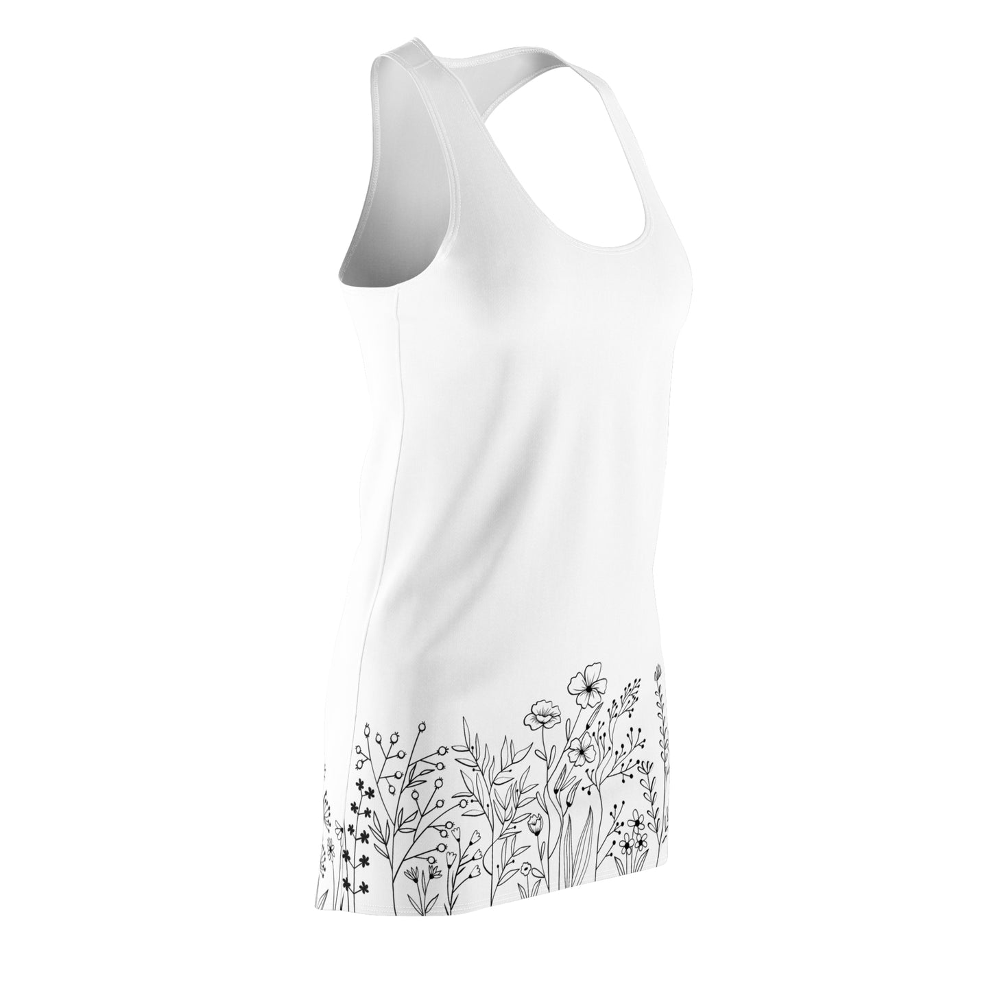 Blumen Racerback Kleid – Bequemes Sommerkleid