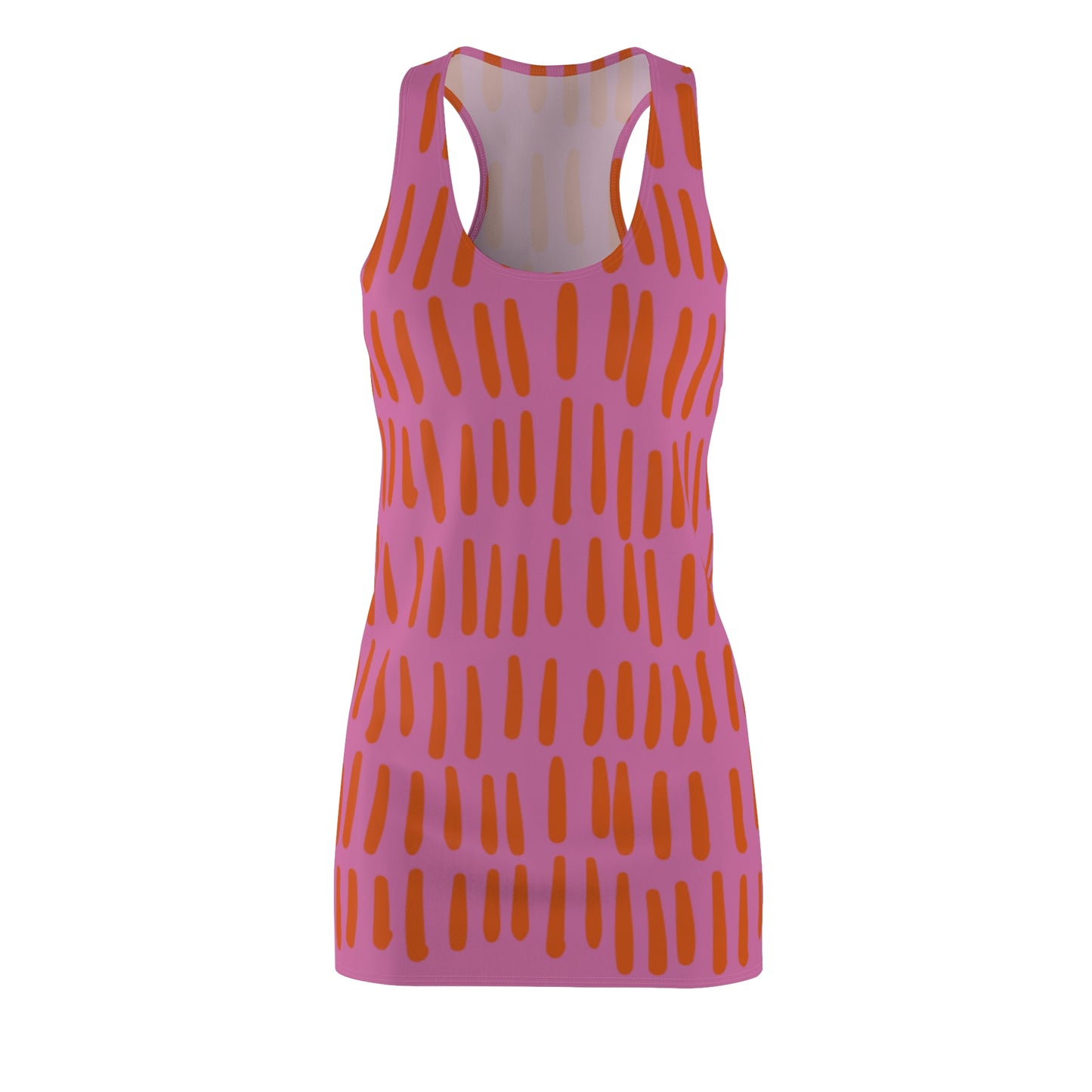 Rosa Orange Boho Racerback Kleid – Modernes Sommerkleid