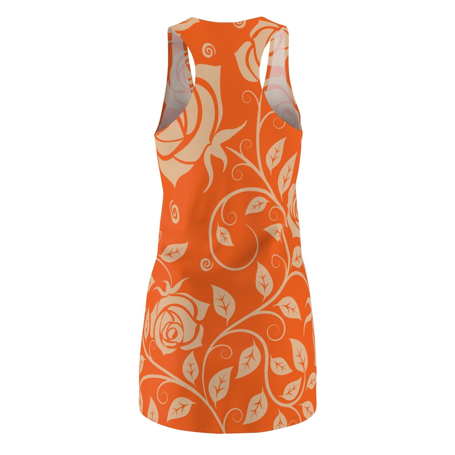 Floral Racerback Kleid Rose – Elegant in Beige & Orange
