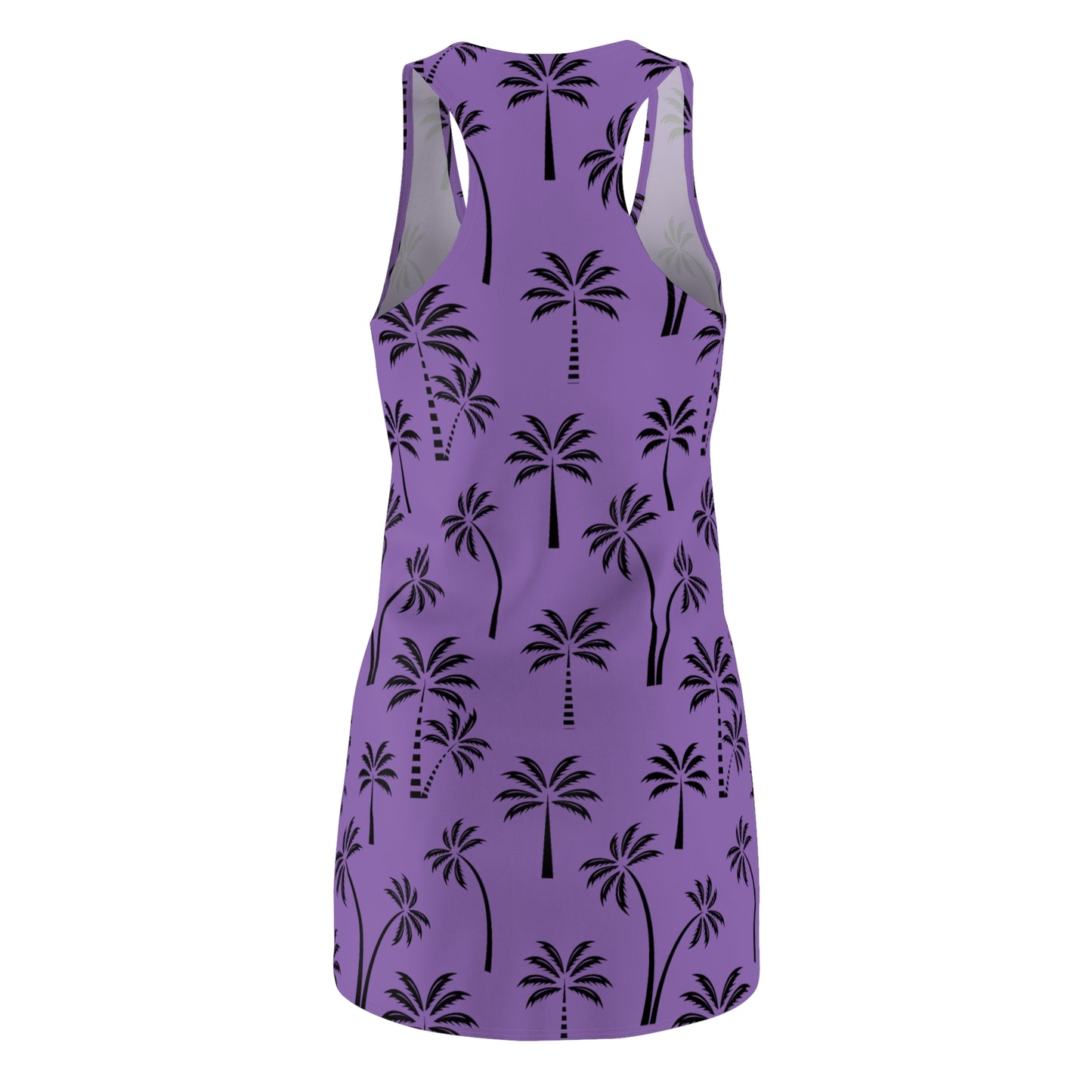 Lila Palmen Racerback Kleid – Leichtes Sommerkleid