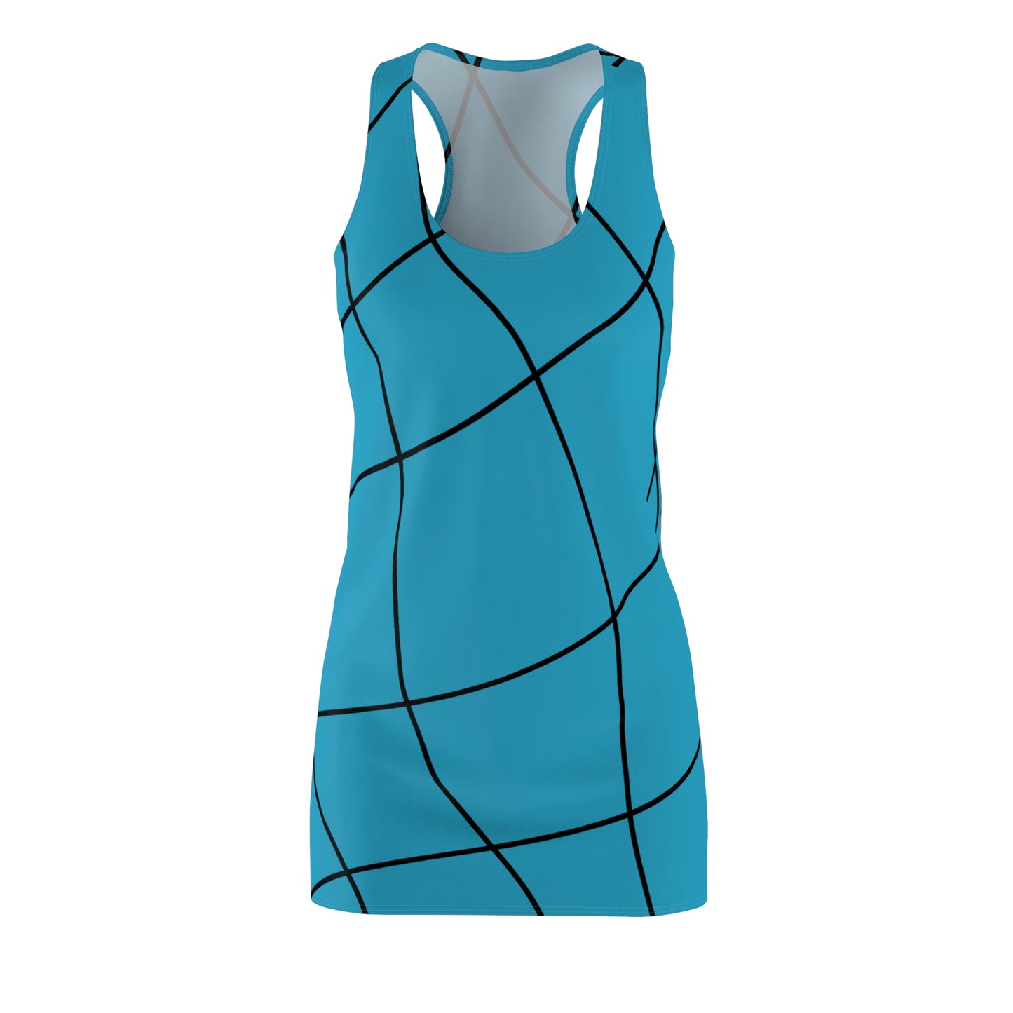Abstrakt Linien Racerback Kleid – Modernes Sommerkleid