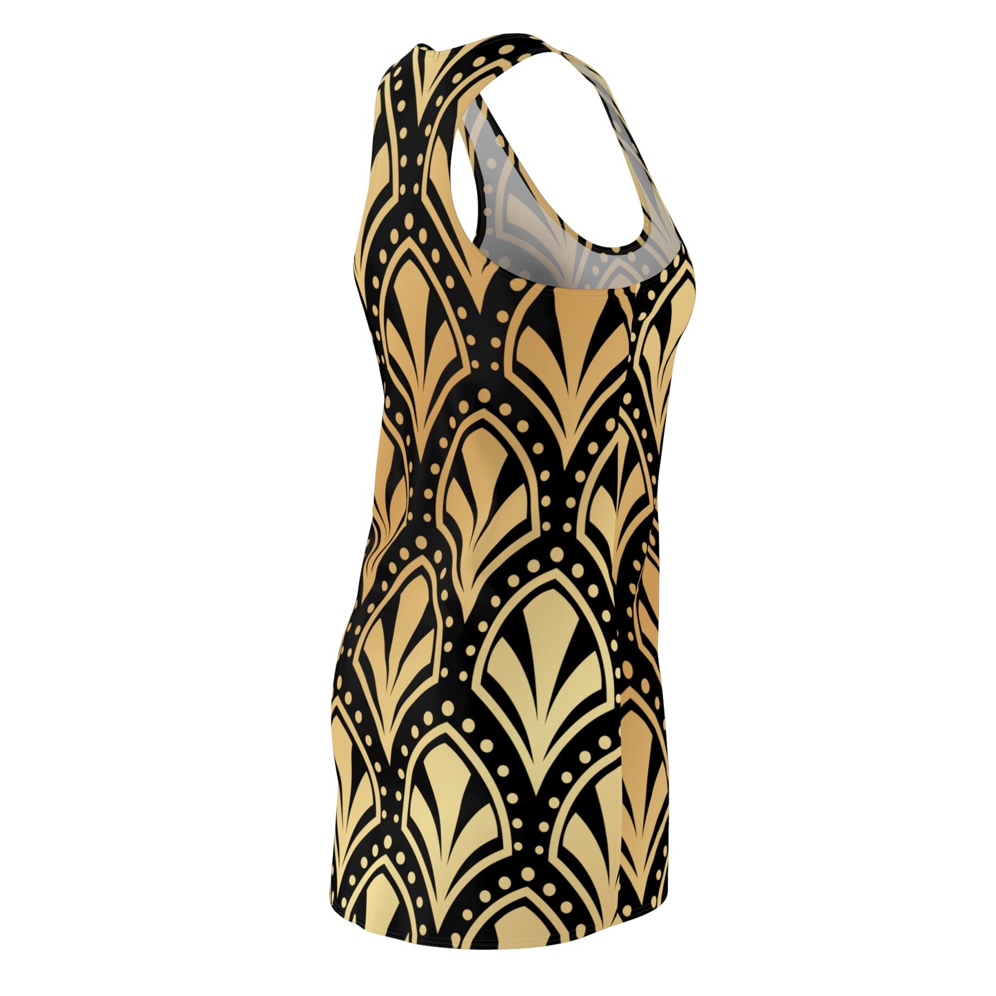 Luxury Racerback Dress mit Elegant Art Deco Muster
