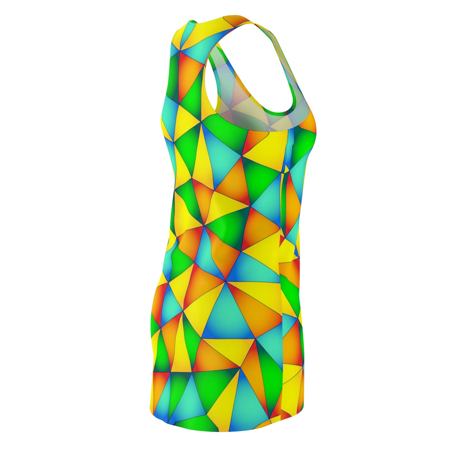 Geometrie Racerback Kleid – Farbenfrohes Sommer Outfit