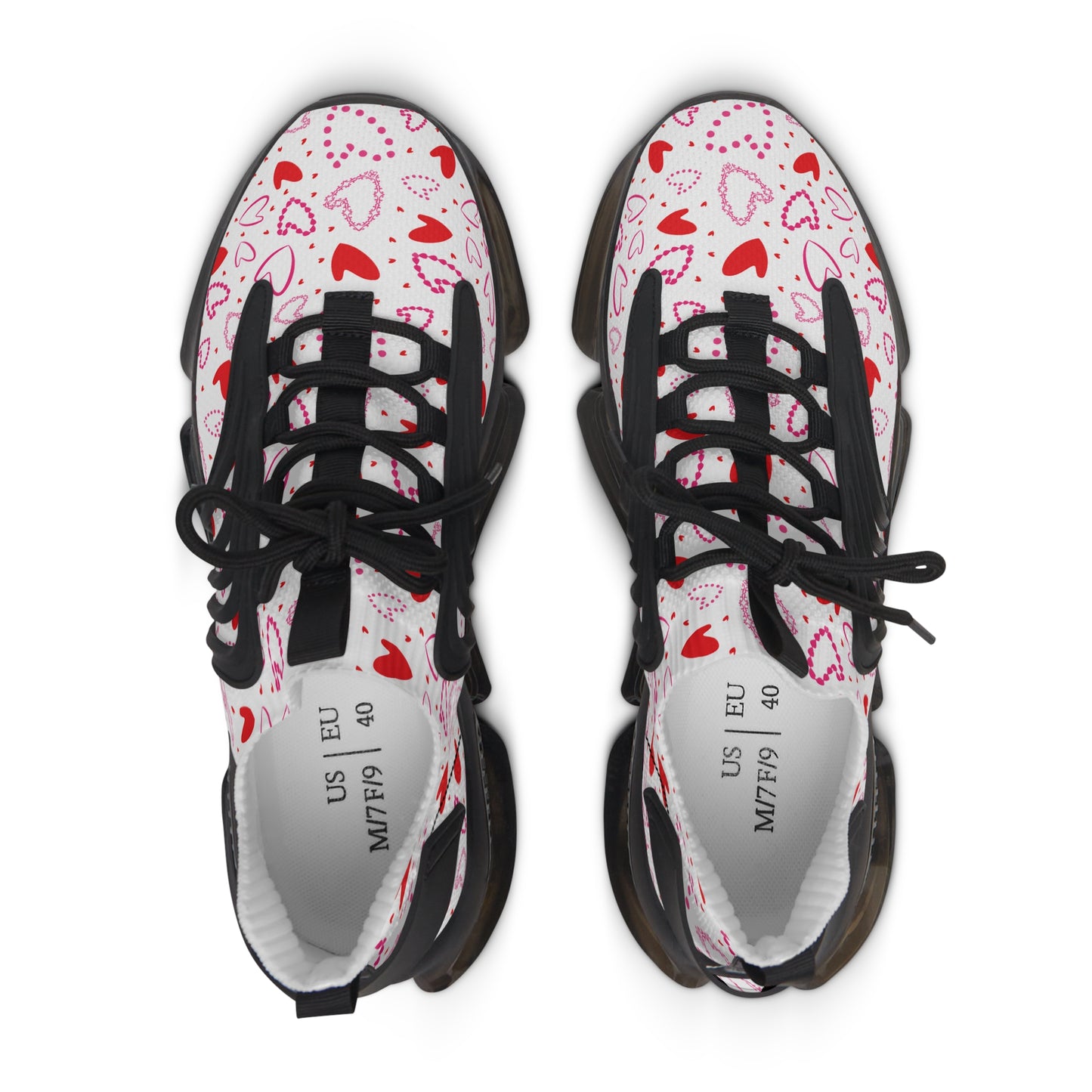 Damen Sneaker mit Herzmuster – Stylische Sportschuhe