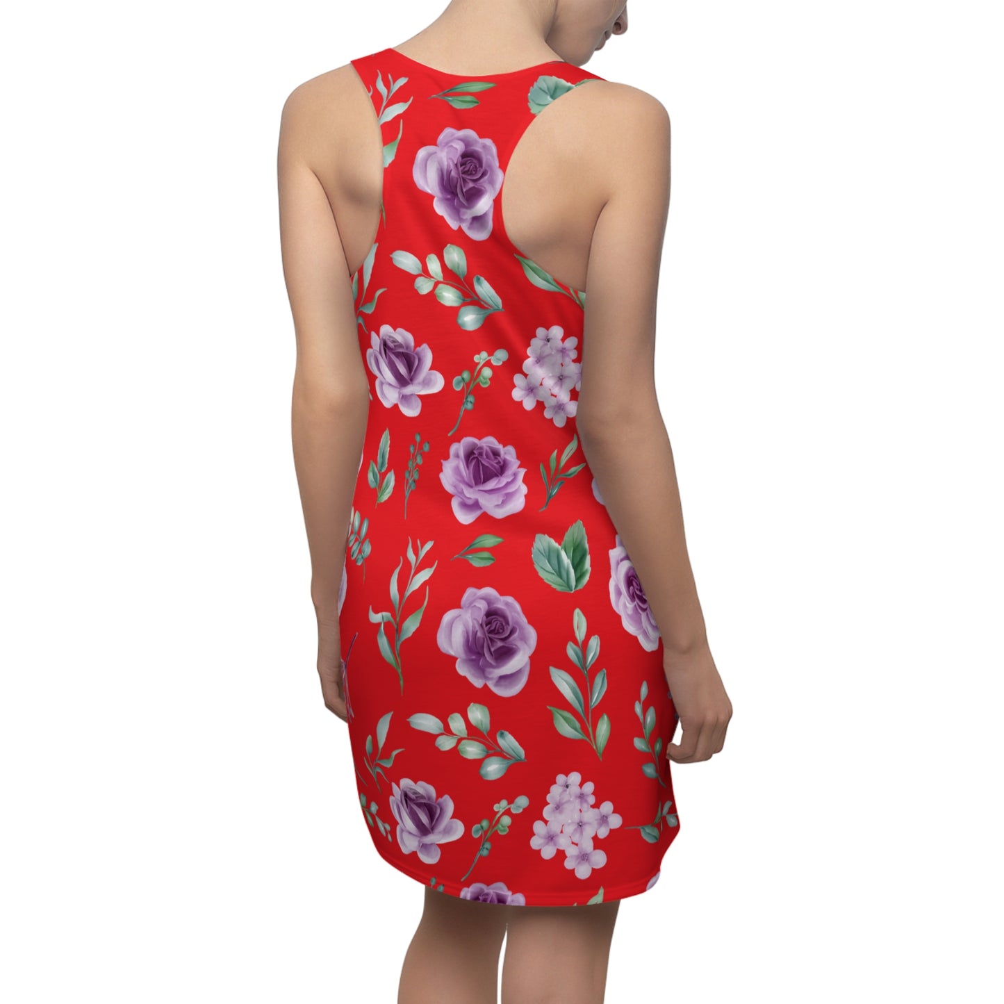Rot Floral Racerback Kleid – Blumenkleid Sommer Damen