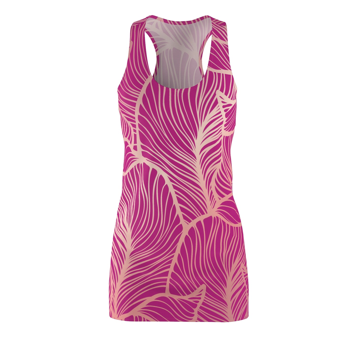 Rosa Pink Floral Racerback Kleid – Elegantes Sommerkleid