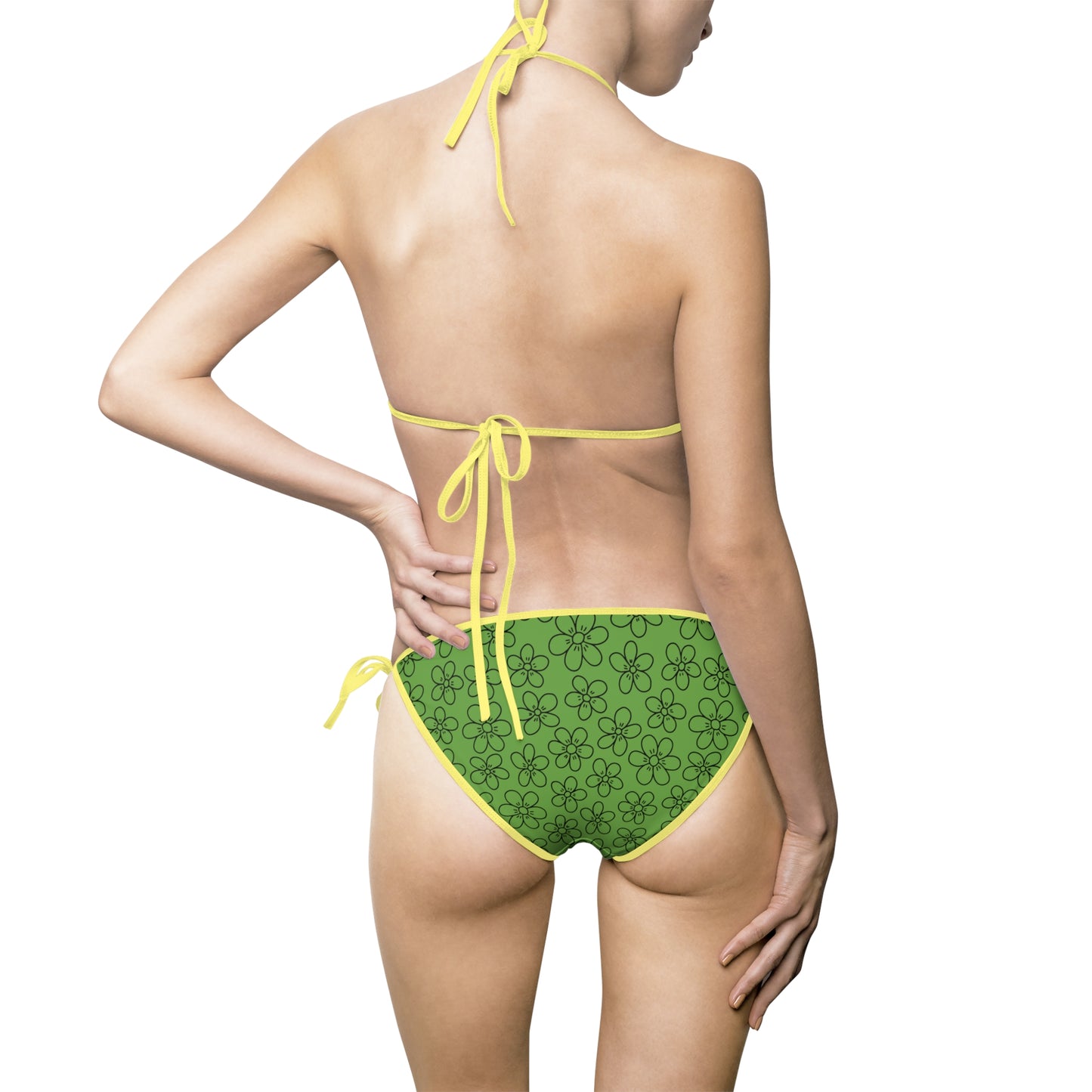 Push Up Bikini Set – Bedruckt Für Strand & Pool grün