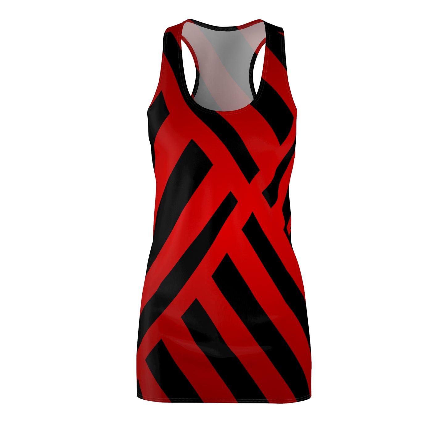 Racerback Damen Kleid Rot Farbverlauf Muster Racerback Sommer Party