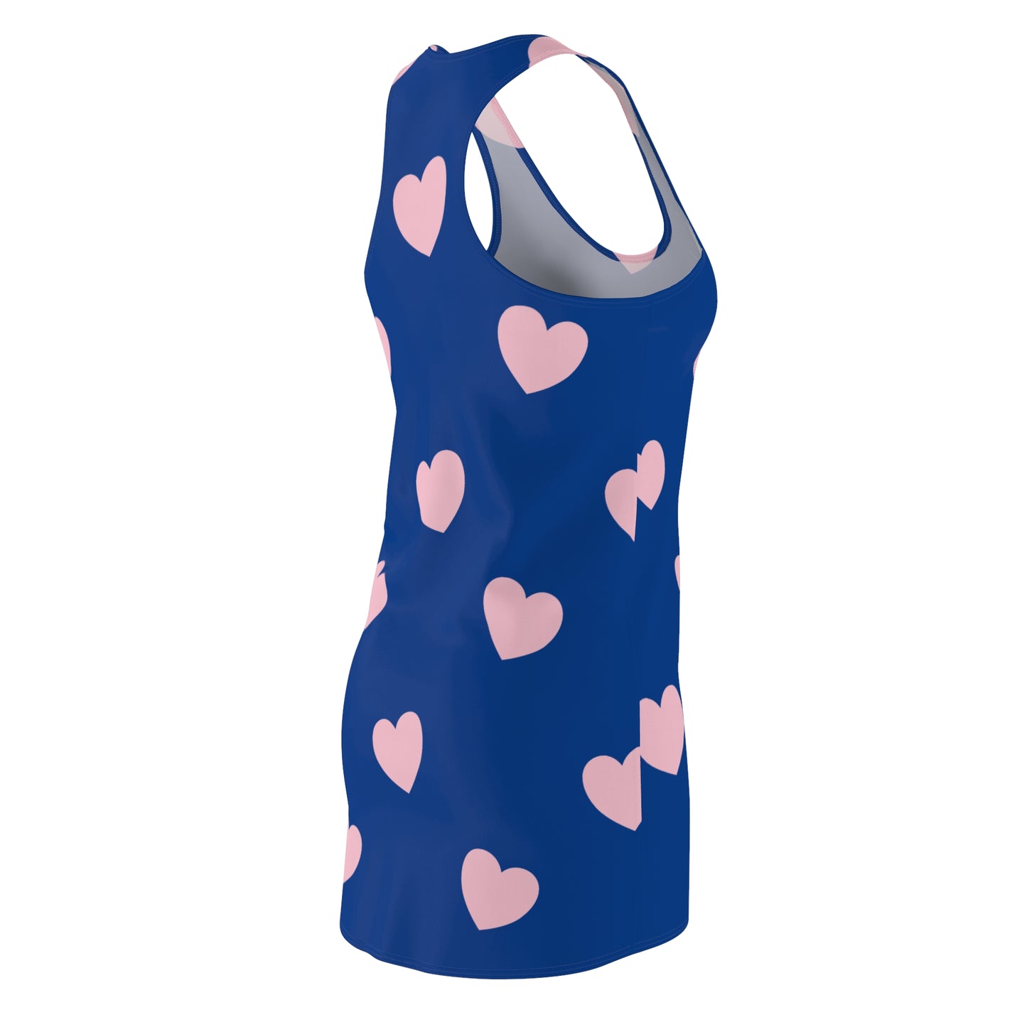 Rosa Herz Racerback Kleid – Romantisches Sommerkleid