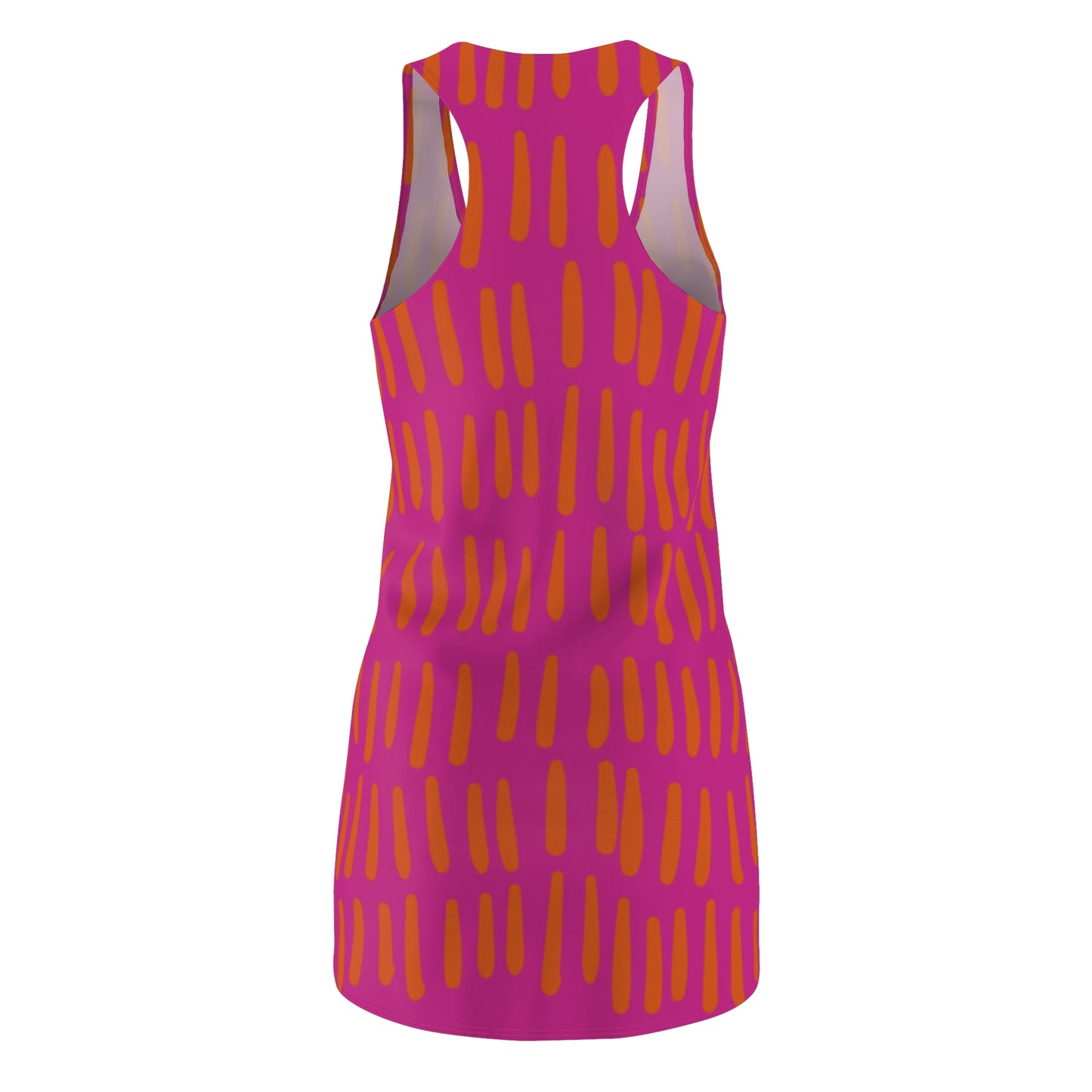 Pink Orange Boho Racerback Kleid – Modernes Sommerkleid