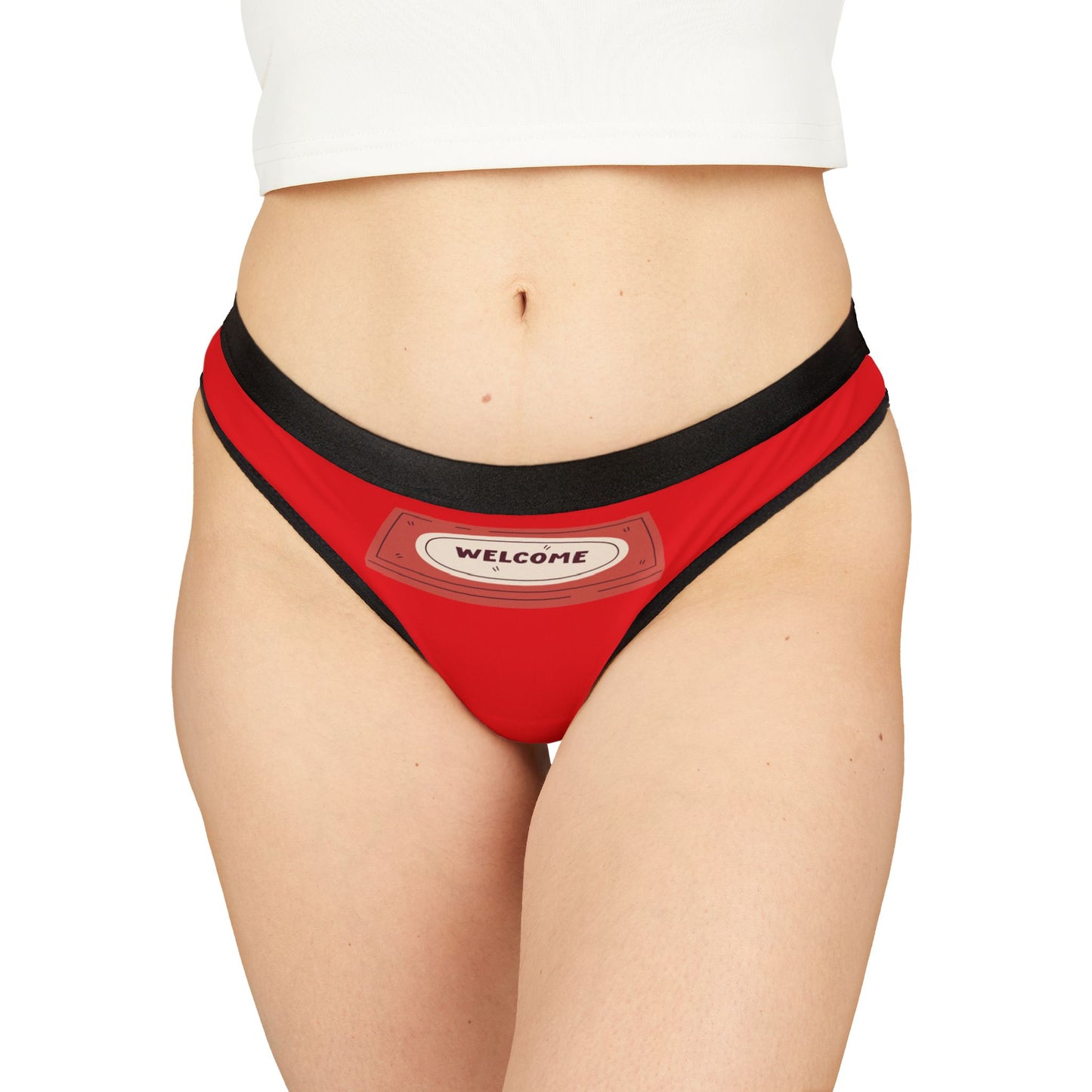 Damen Thong Unterwäsche Welcome Bequeme Slips MauserDesign
