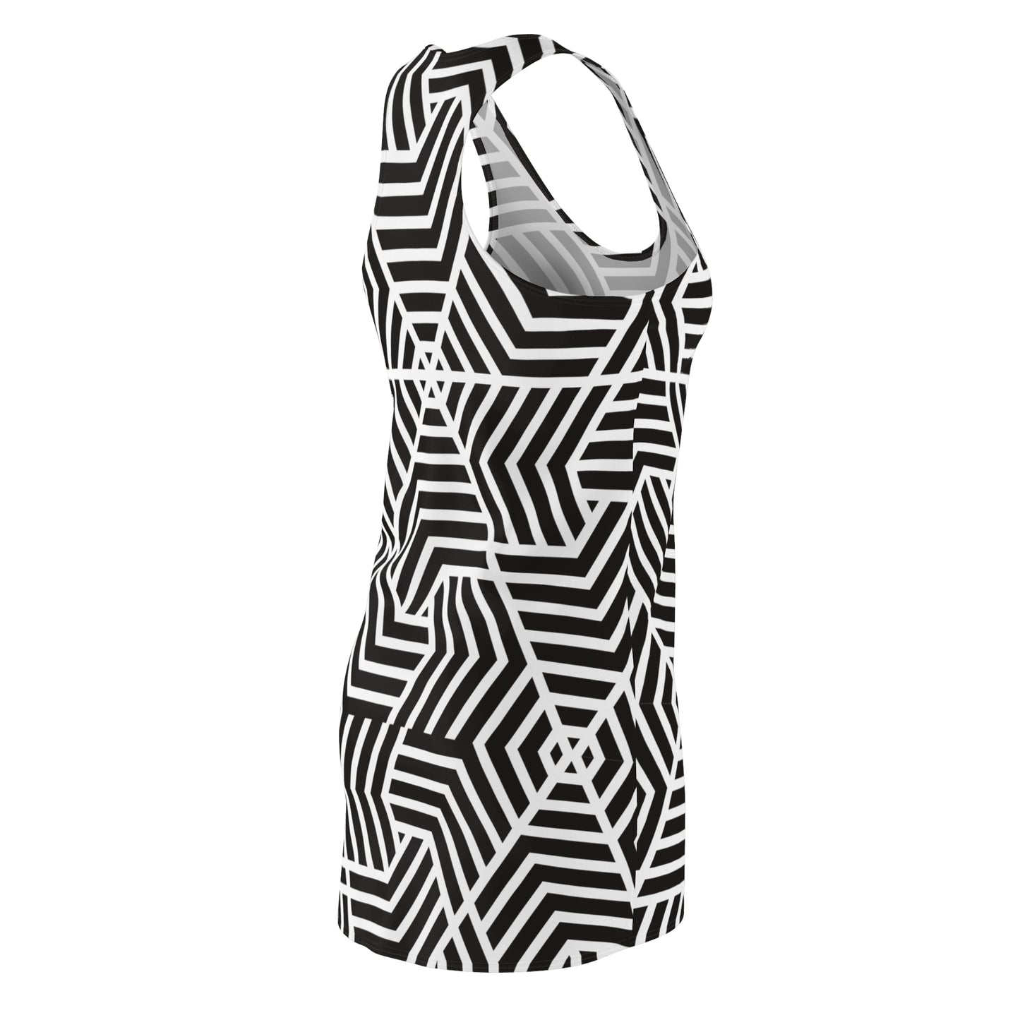 Racerback Kleid Damen – Sommerkleid mit geometrischem Muster