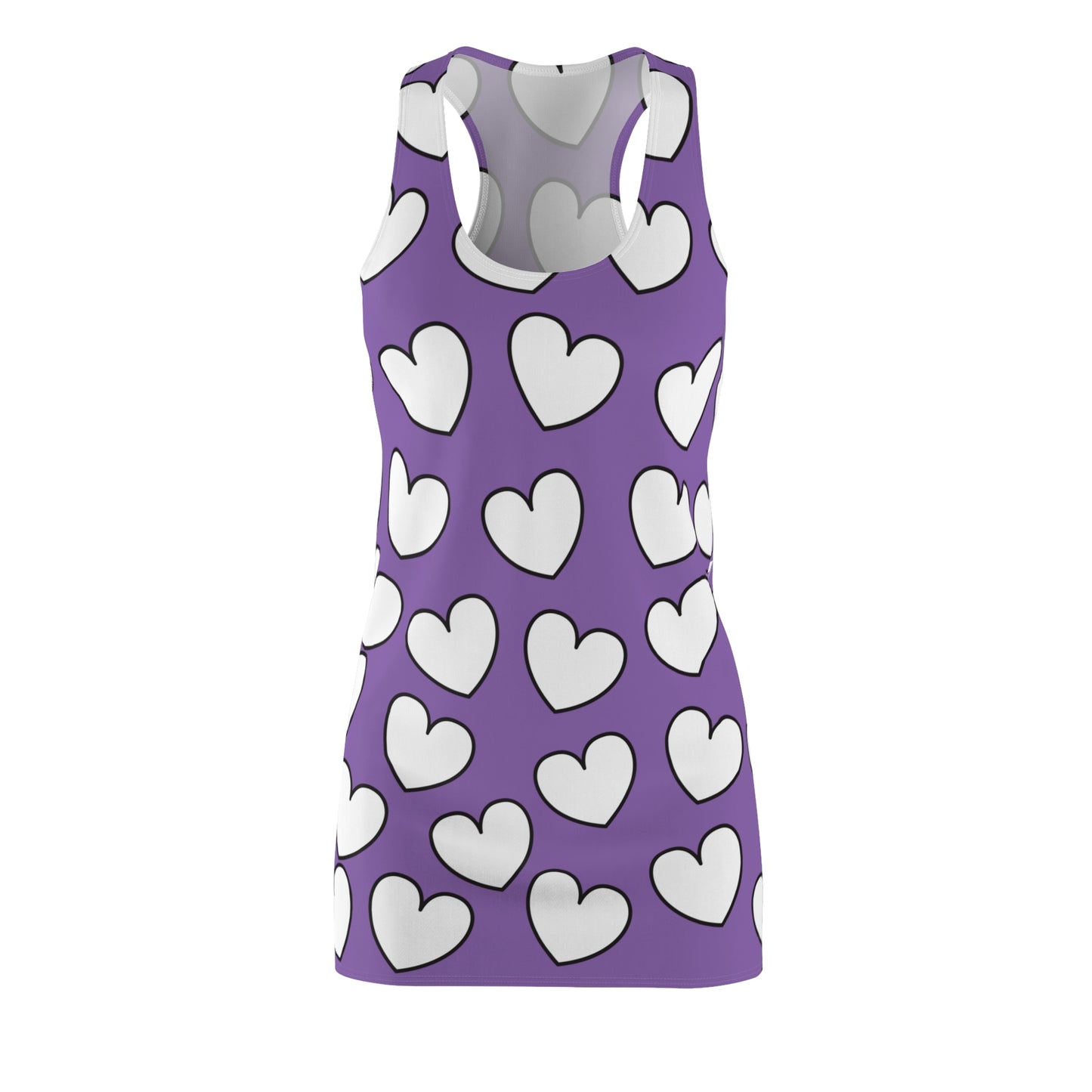 Racerback Kleid mit Herzmuster – Verspieltes Sommerkleid