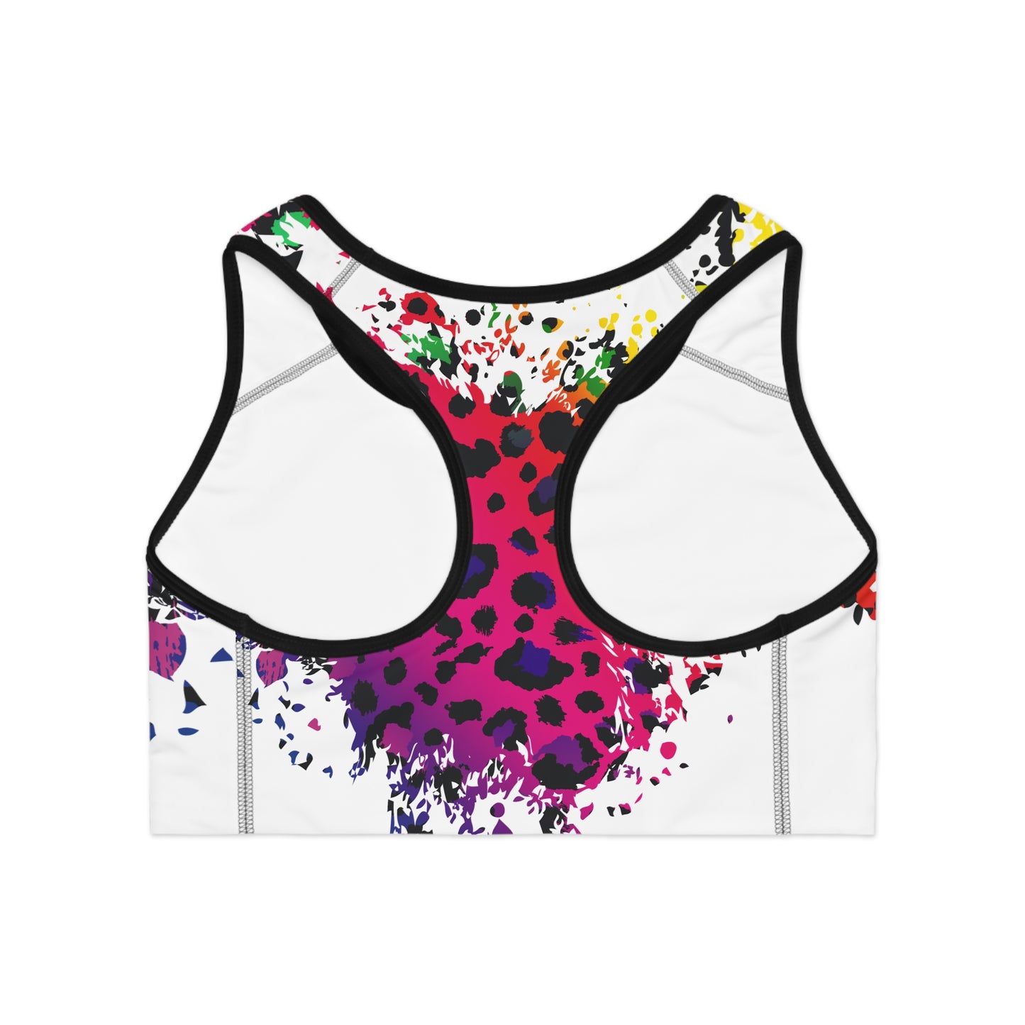 Damen Sport BH Leoparden Print Bunt Fitness Activewear
