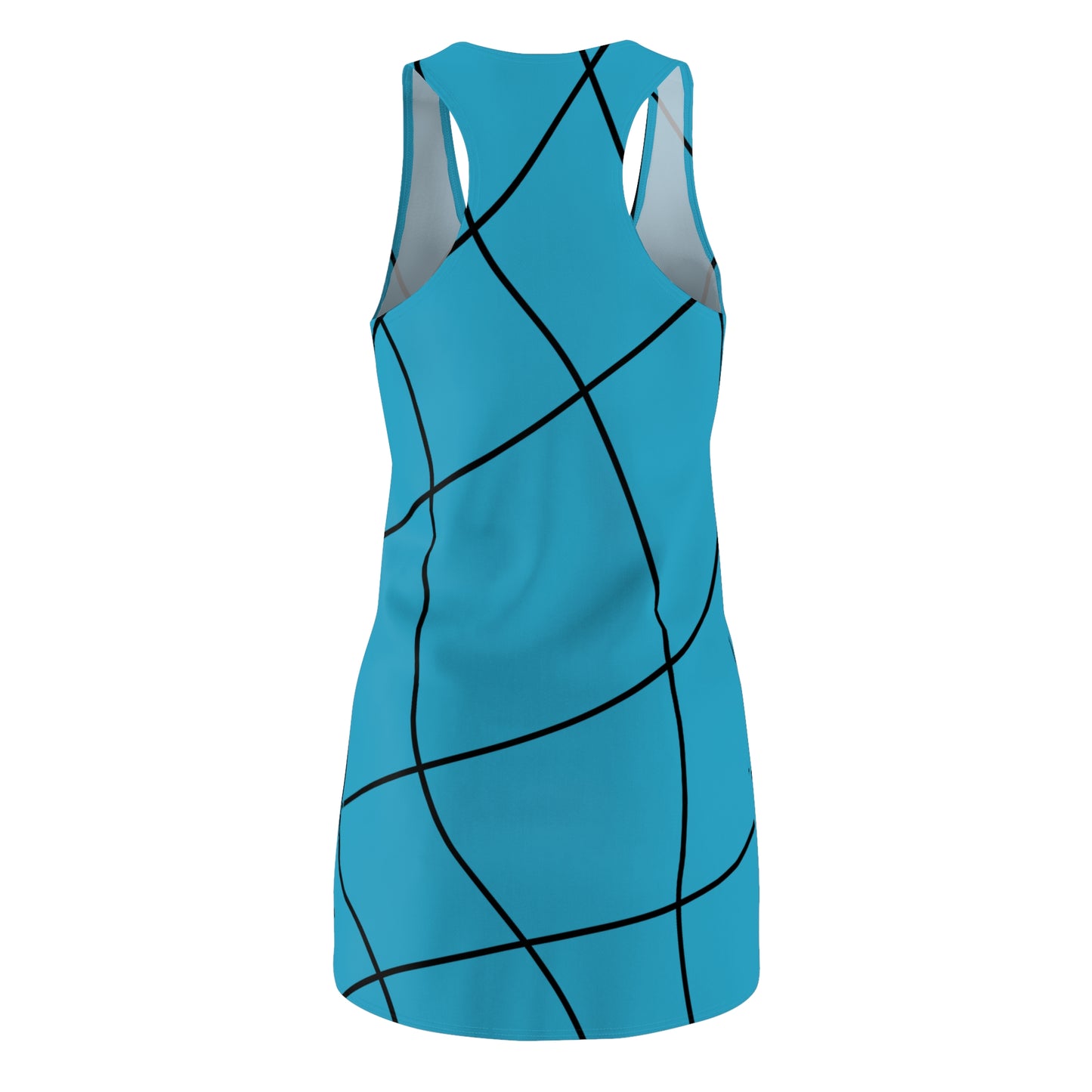 Abstrakt Linien Racerback Kleid – Modernes Sommerkleid