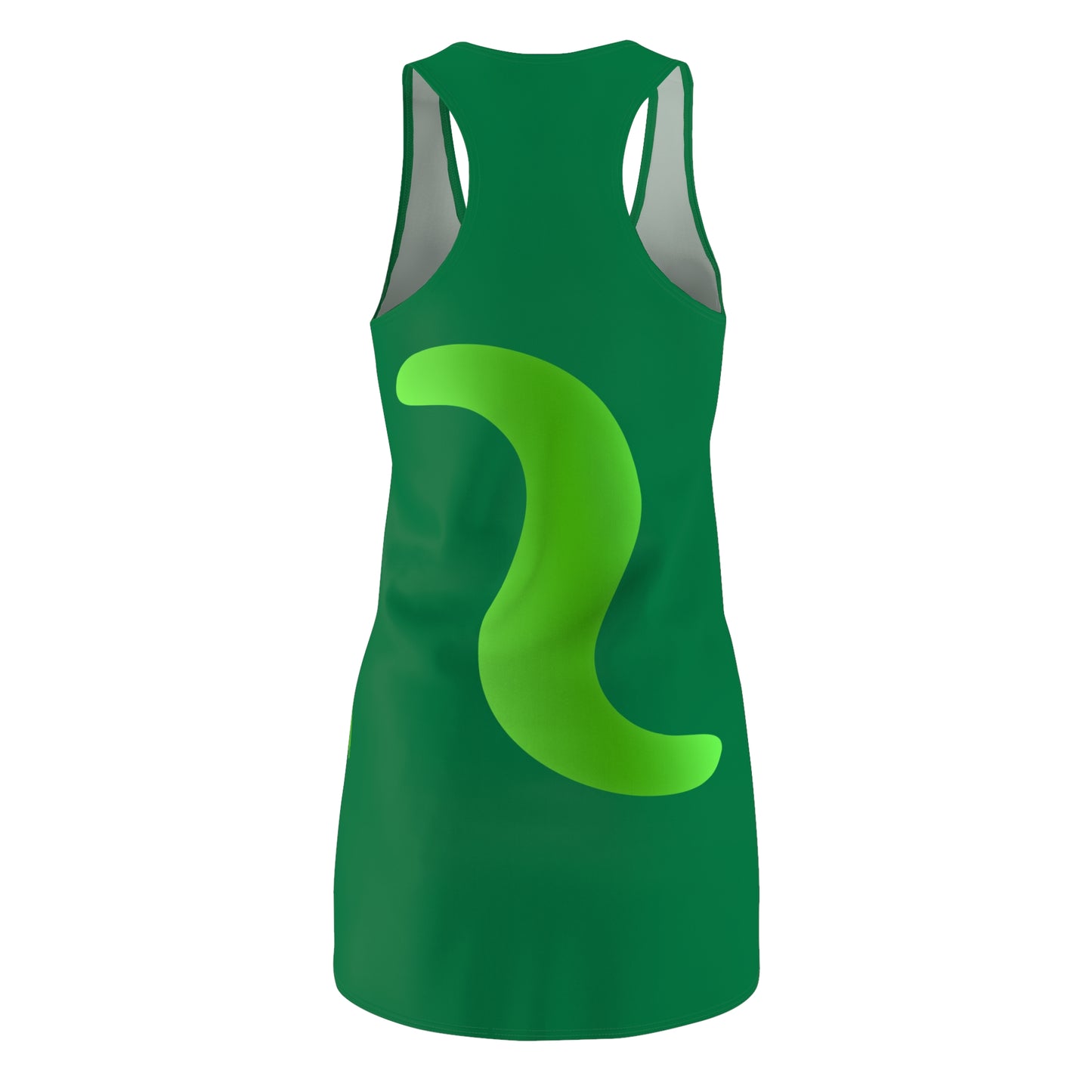 Grün Grün Abstrakt Racerback Kleid – Stylishes Sommerkleid