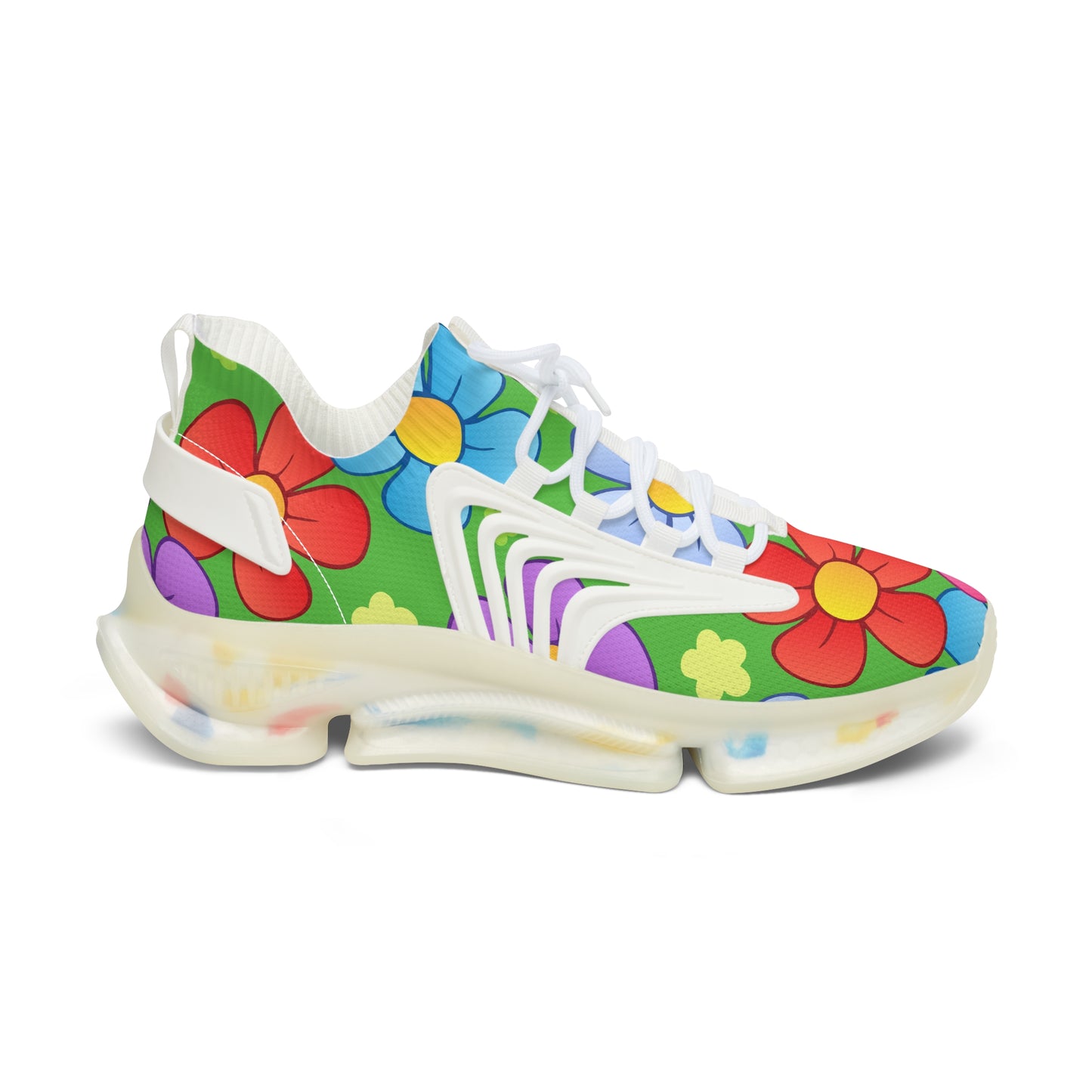 Bunte Damen Sneaker mit Blumenmuster – Stylische Sportschuhe