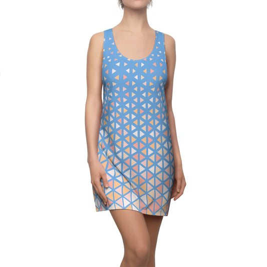 Buntes Dreieck Racerback Kleid – Trendige Sommer Damenmode