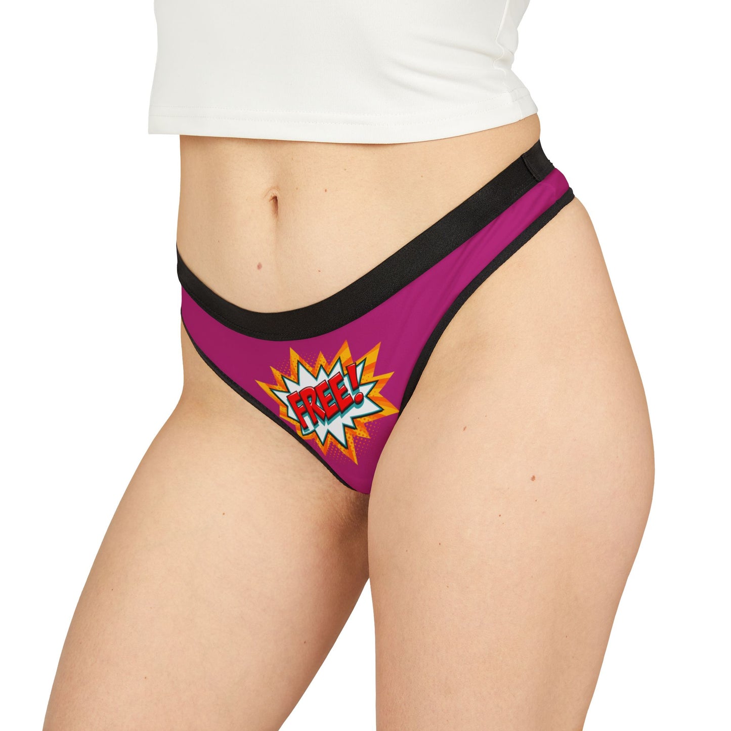 Damen Thong Unterwäsche Atmungsaktive Slips Bequem Free Print