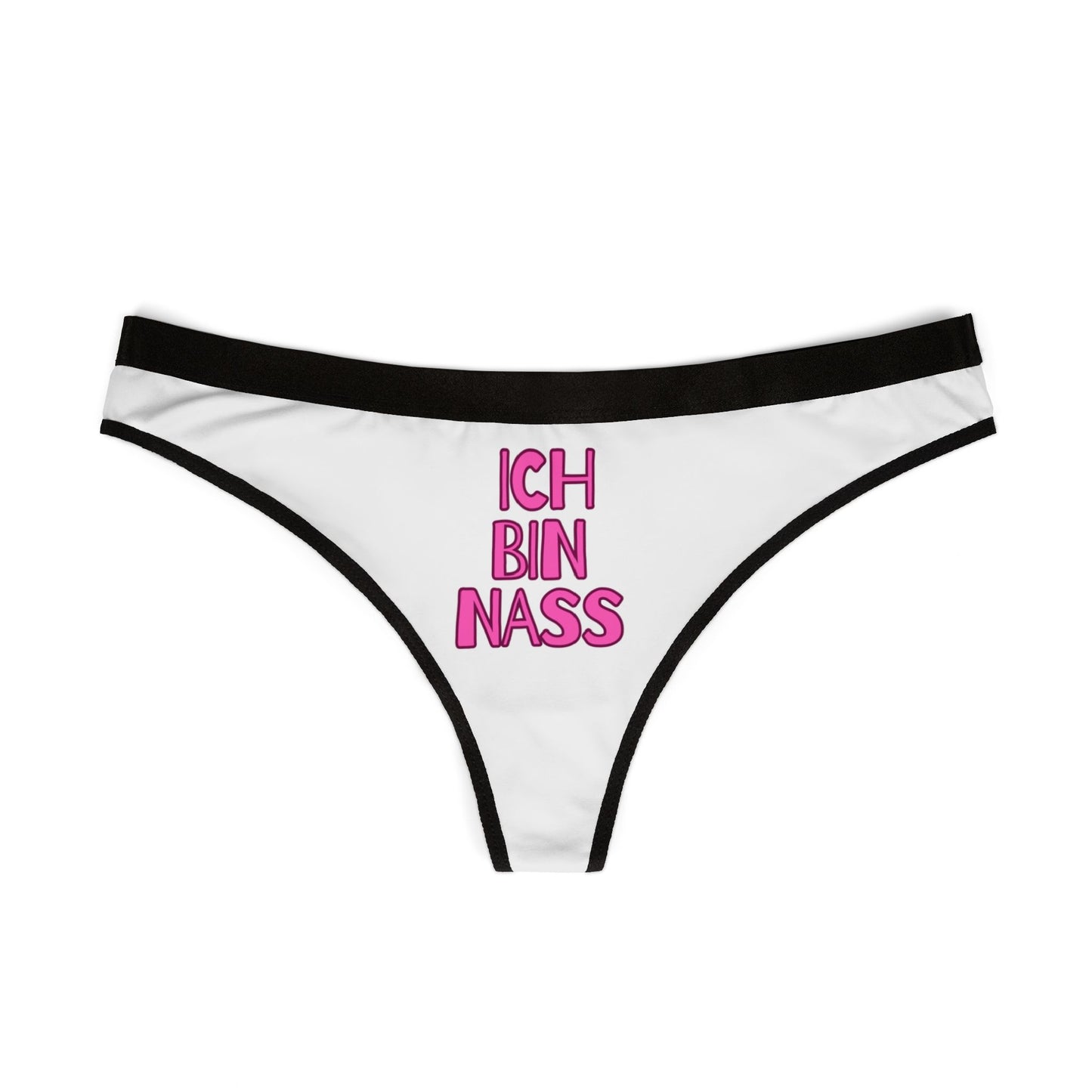 Damen Thong Unterwäsche Bequeme Atmungsaktive Slips ICH BIN NASS