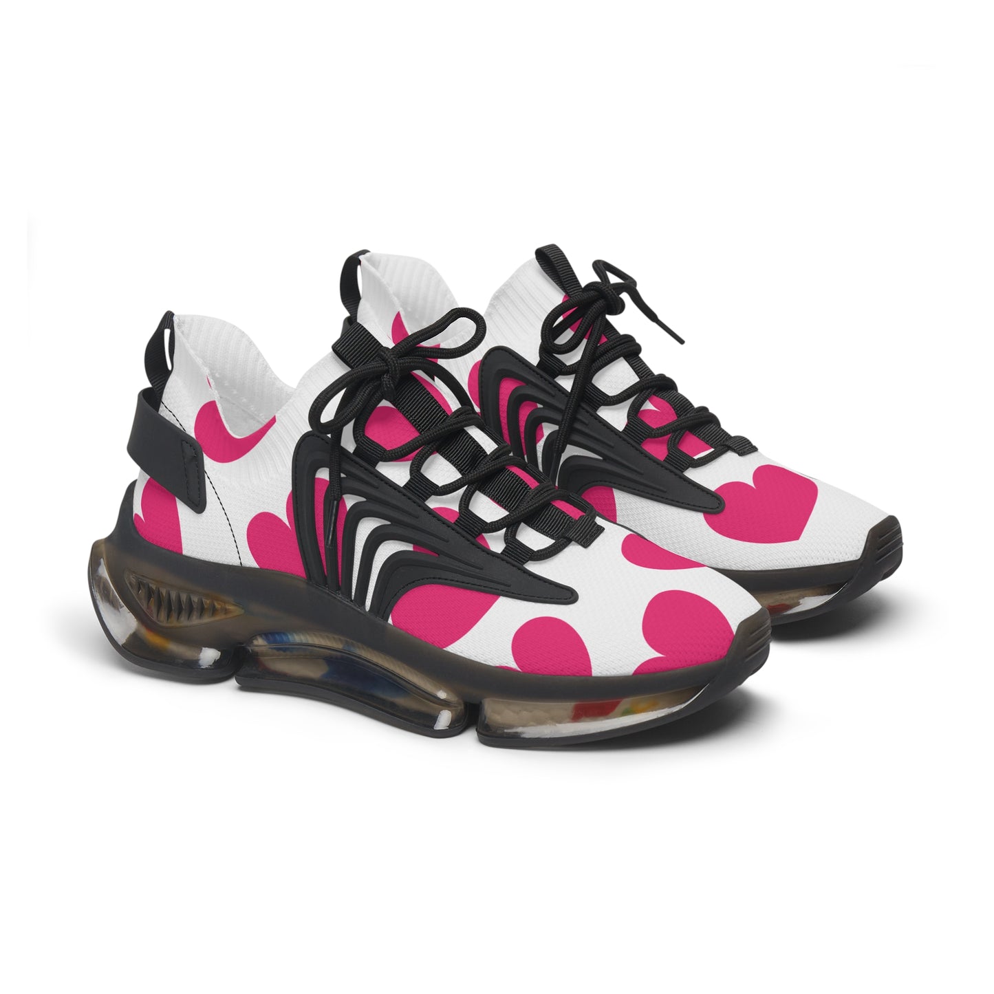 Damen Sneaker mit Herzmuster – Stylische Sportschuhe