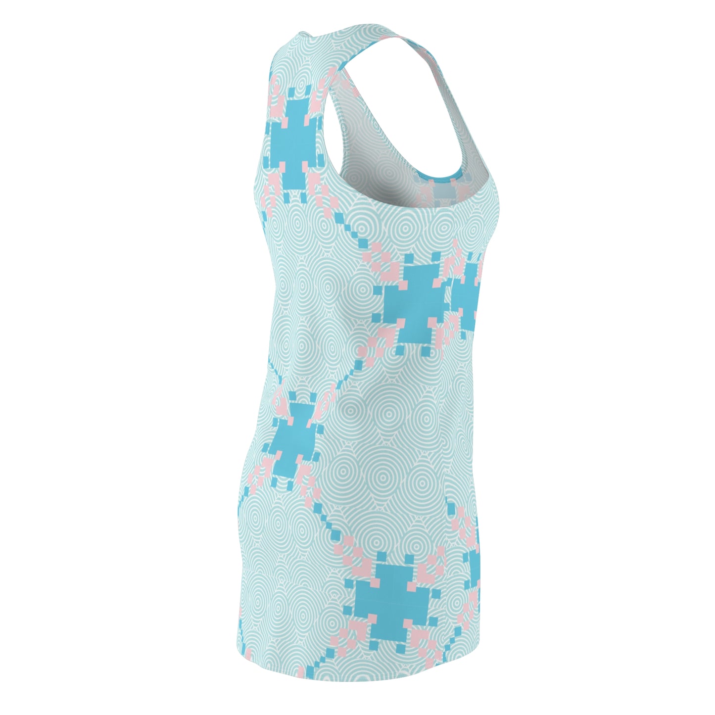 Damen Racerback Kleid mit geometrischem Muster – Bequemes Sommerkleid